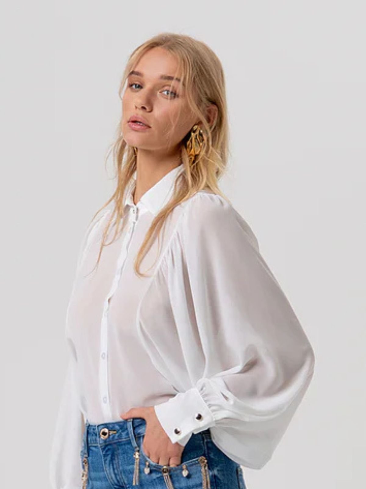 Camicia regular in georgette Donna - Fracomina - World Fashion