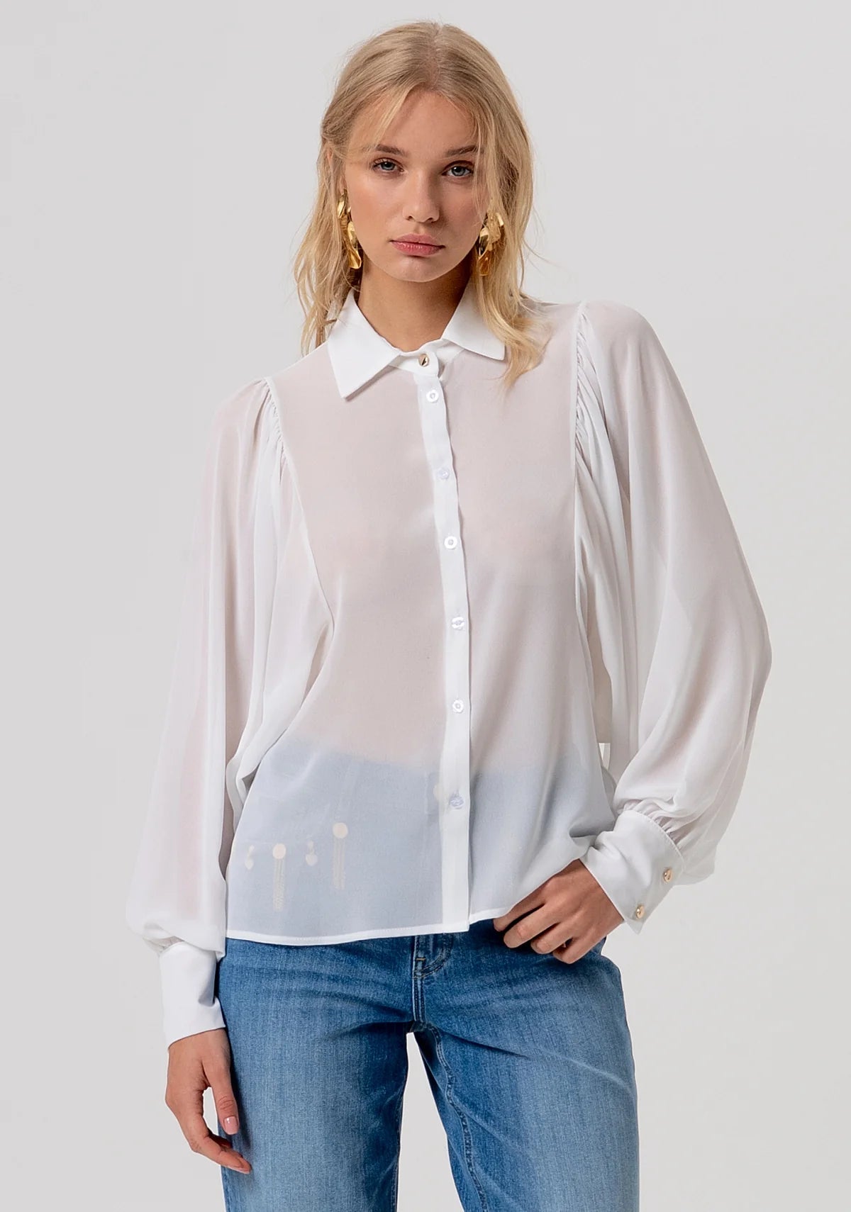 Camicia regular in georgette Donna - Fracomina - World Fashion