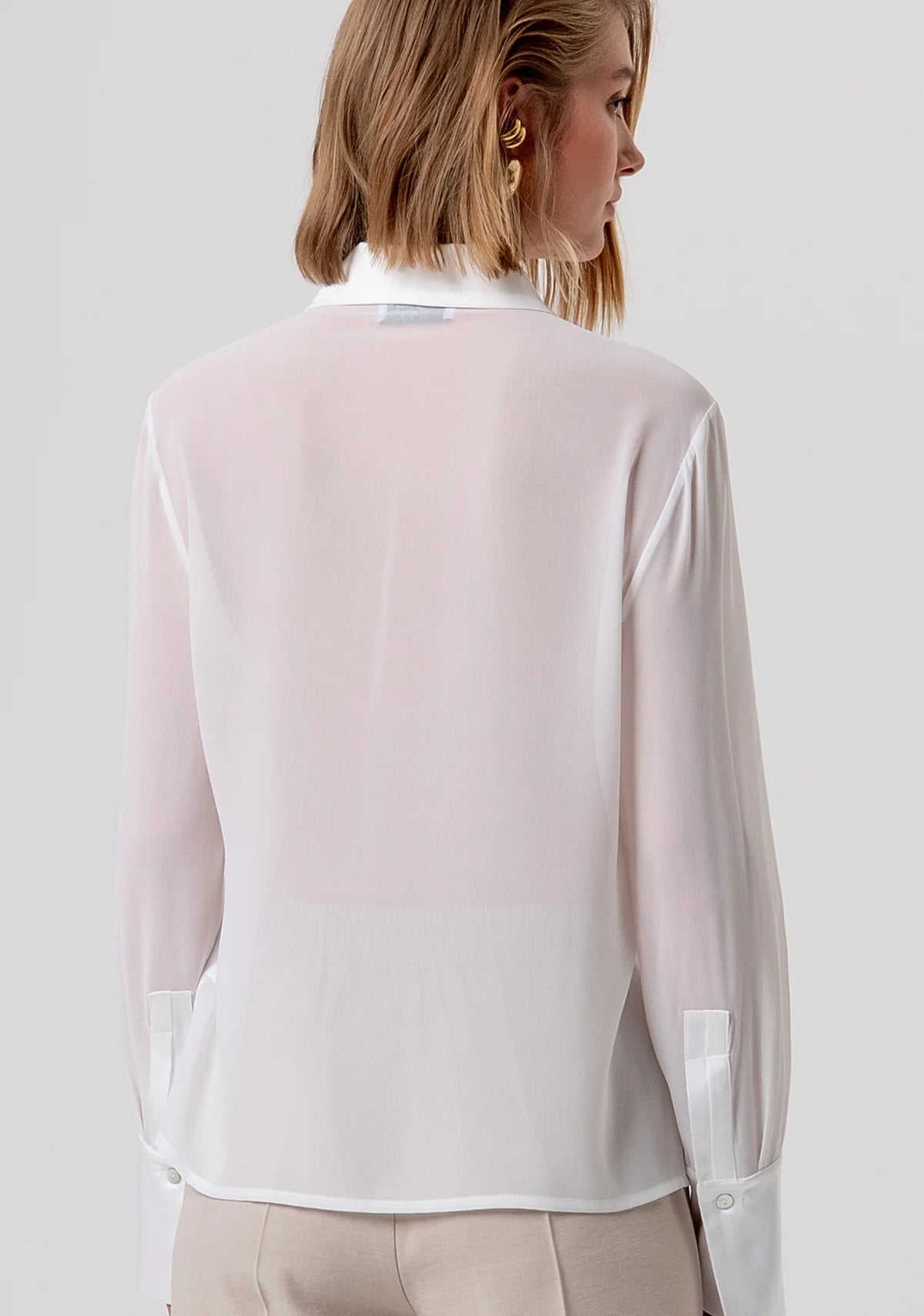 Camicia regular in mix di tessuti Donna - Fracomina - World Fashion