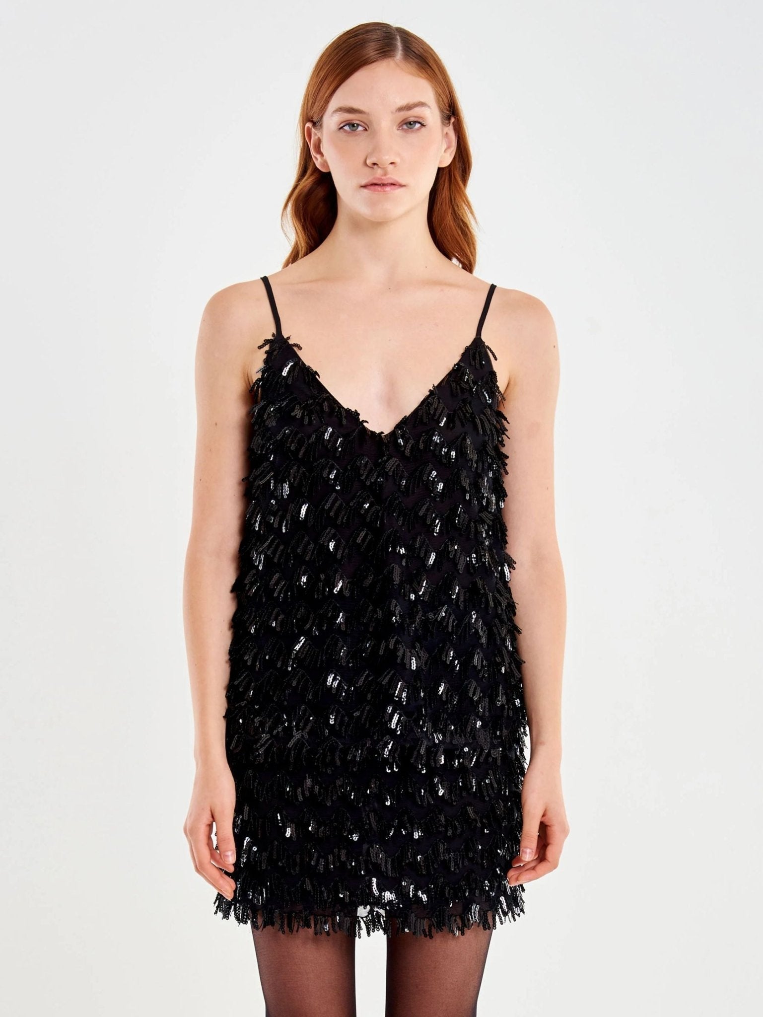 Canotta Tulle e Paillettes - VICOLO - TF0475 - World Fashion