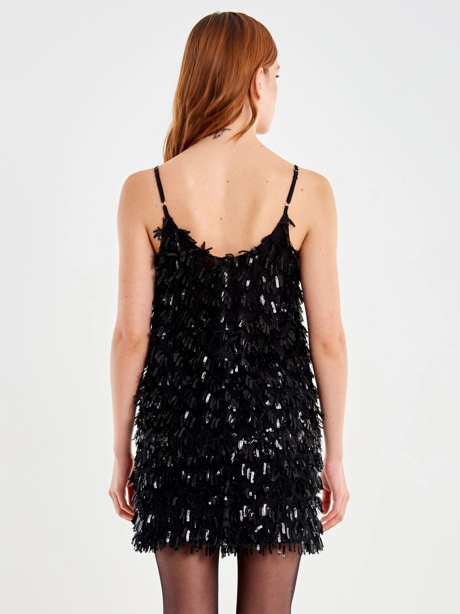 Canotta Tulle e Paillettes - VICOLO - TF0475 - World Fashion