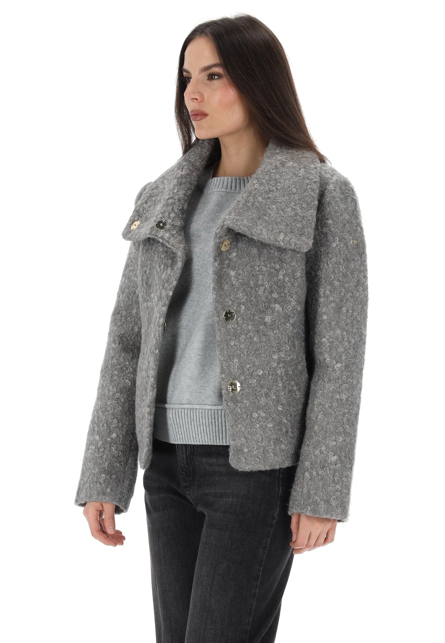 Cappotto corto. Donna - Yes Zee - G008KG00 - World Fashion