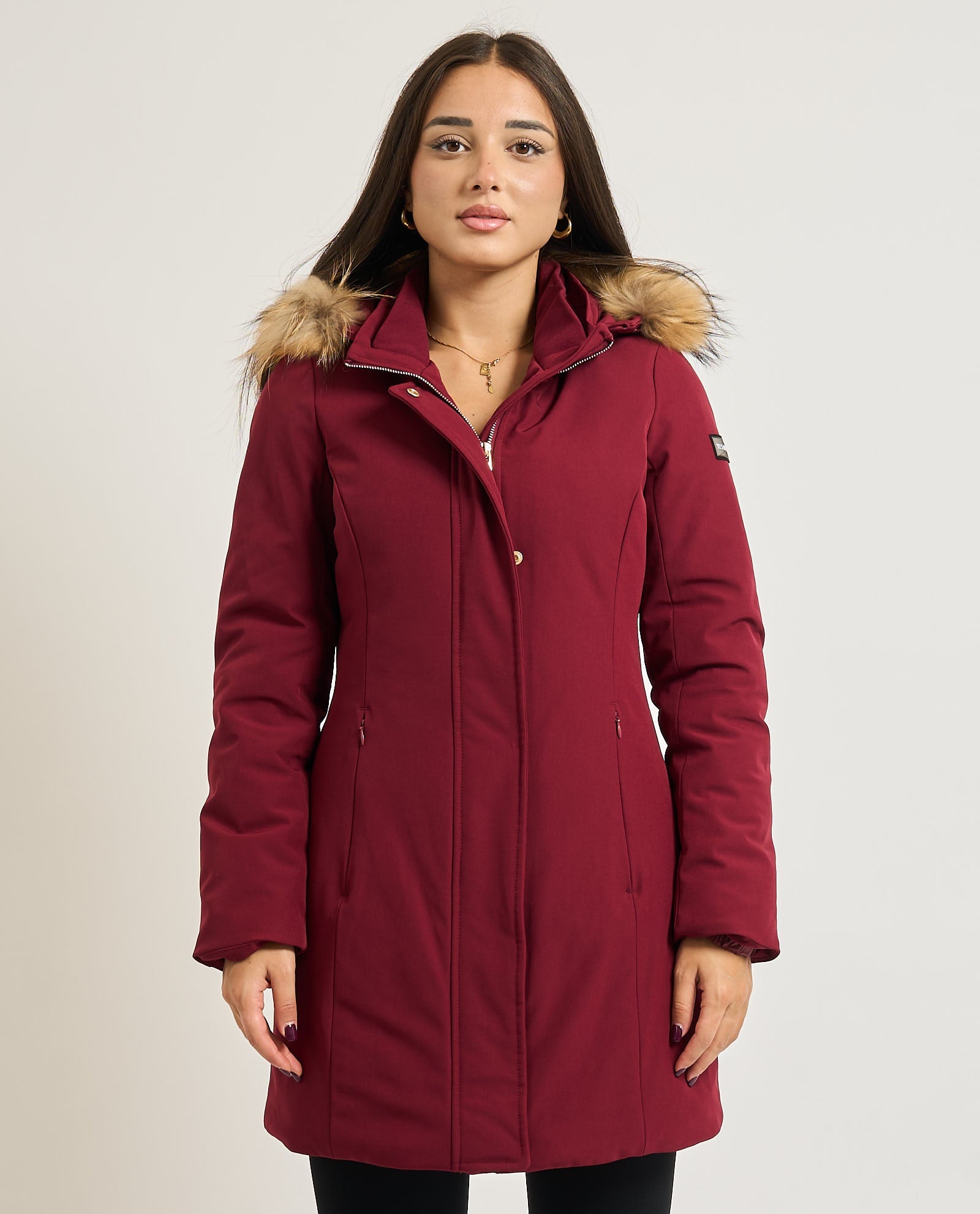 Cappotto Donna Tipo Parka, Cappuccio Con Pelo Donna - Yes Zee - O075NU00 - World Fashion