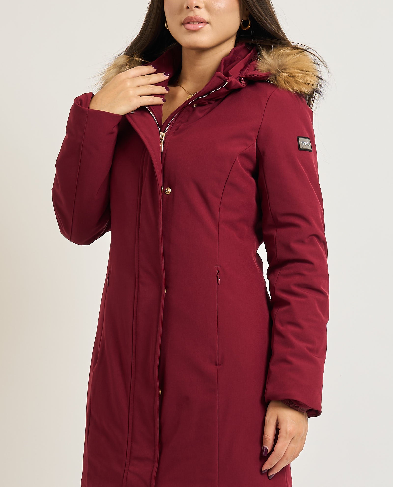 Cappotto Donna Tipo Parka, Cappuccio Con Pelo Donna - Yes Zee - O075NU00 - World Fashion