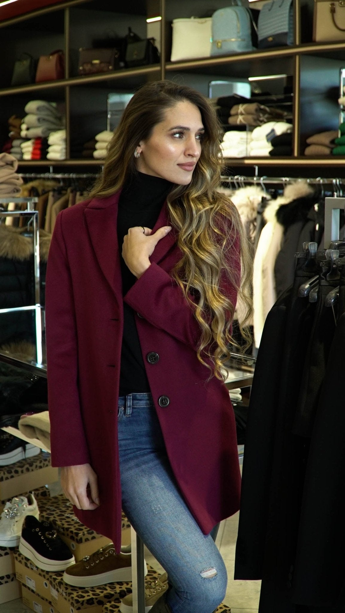 Cappotto lineare con chiusura a bottoni - Please - K493QNATAS - World Fashion