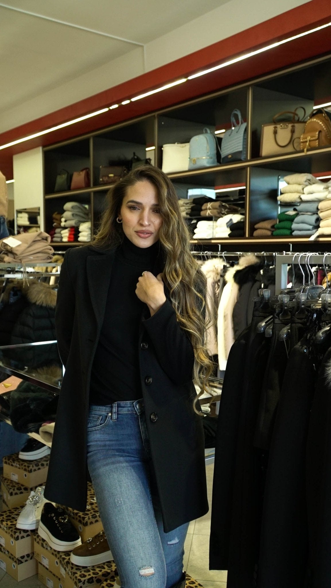 Cappotto lineare con chiusura a bottoni - Please - K493SLENA - World Fashion