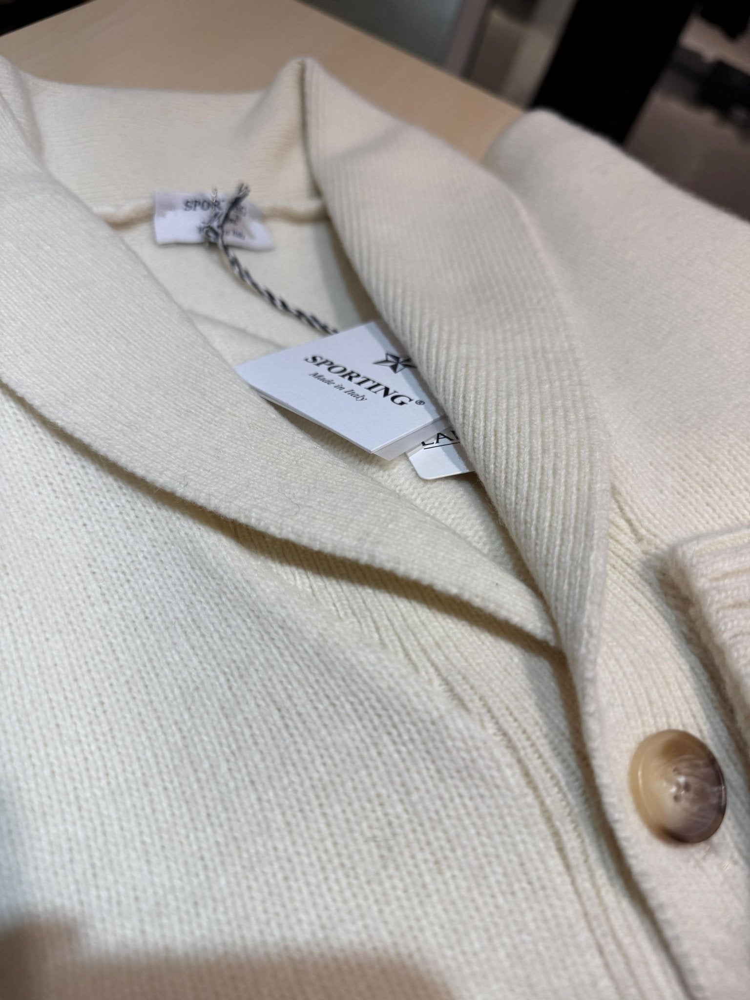 Cardigan con Bottoni Uomo con Collo Sciallato in Lana Uomo - SPORTING MARE - 3130/300B - World Fashion