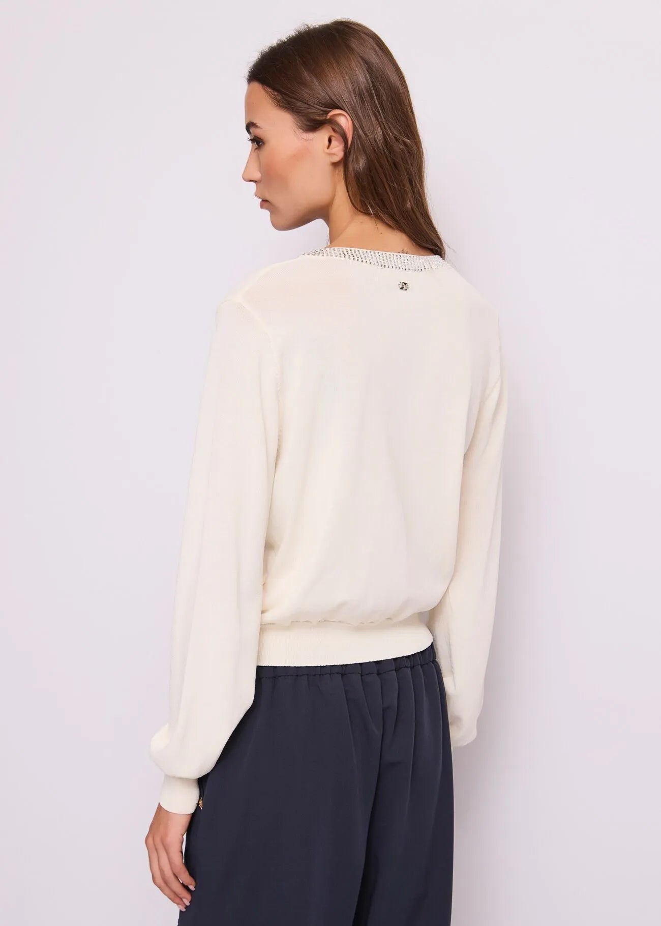 Cardigan in filato con strass Donna - Gaudì Jeans - World Fashion