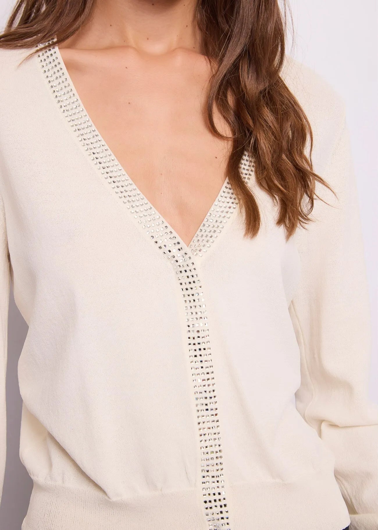 Cardigan in filato con strass Donna - Gaudì Jeans - World Fashion