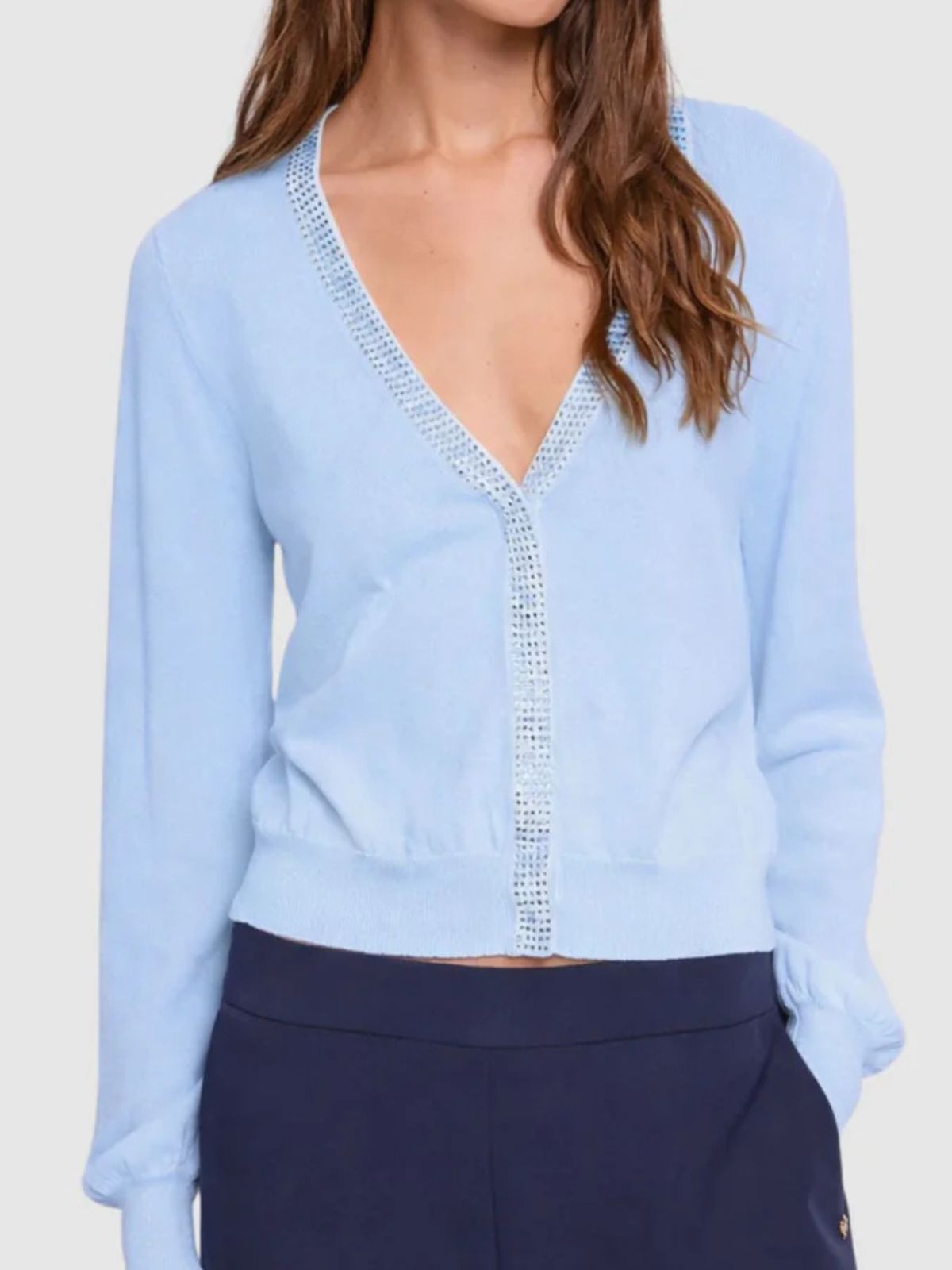 Cardigan in filato con strass Donna - Gaudì Jeans - World Fashion