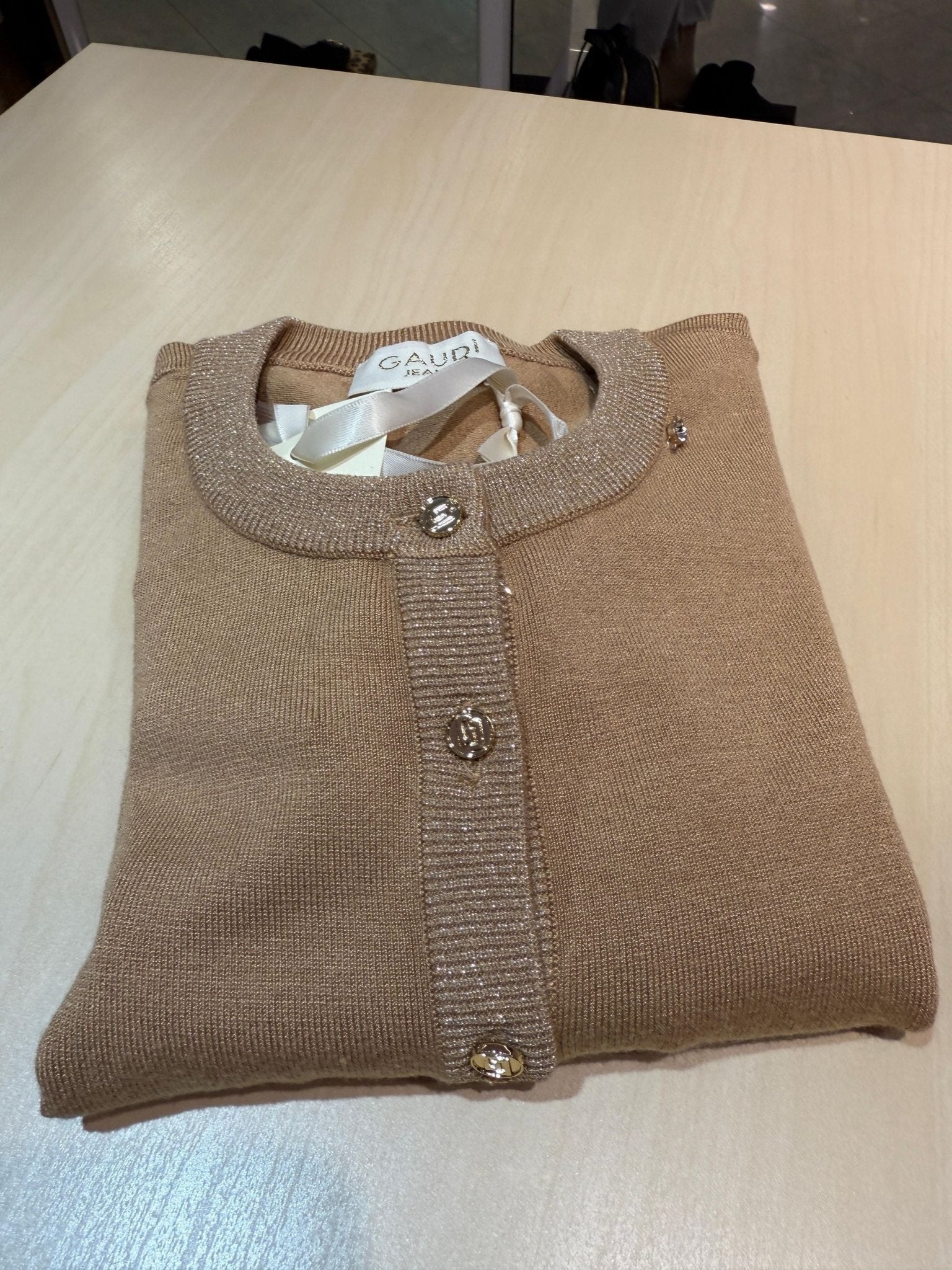 Cardigan in filato lurex con bottoni Donna - GAUDI JEANS - 521BD53019 - World Fashion