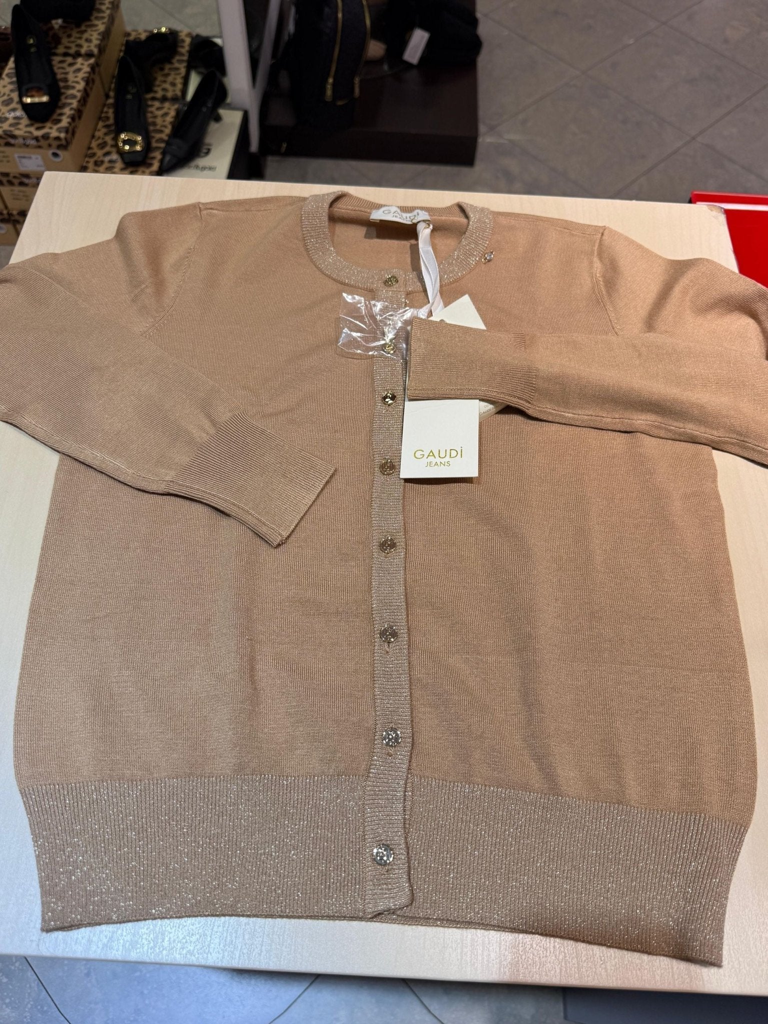 Cardigan in filato lurex con bottoni Donna - GAUDI JEANS - 521BD53019 - World Fashion