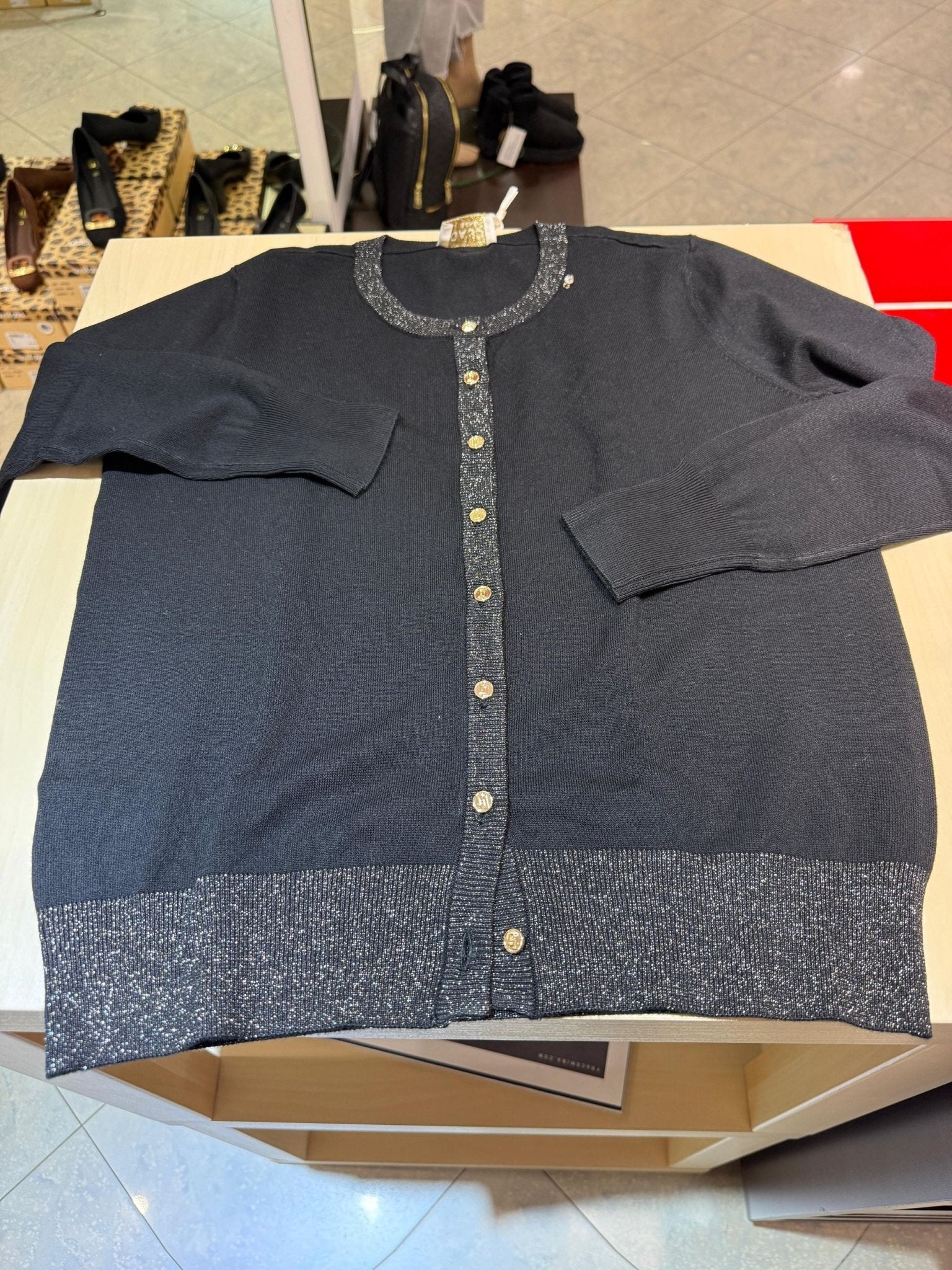 Cardigan in filato lurex con bottoni Donna - GAUDI JEANS - 521BD53019 - World Fashion