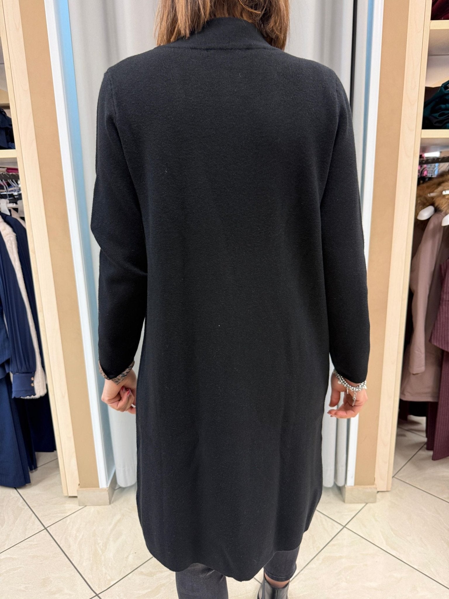 Cardigan lungo con tasche e 1bottone Donna - LOLITA - LO25345W - World Fashion