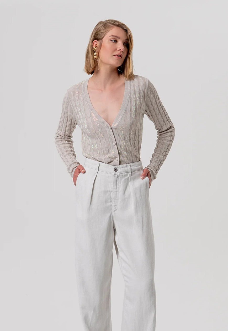 Cardigan regular con punto treccia Donna - Fracomina - World Fashion