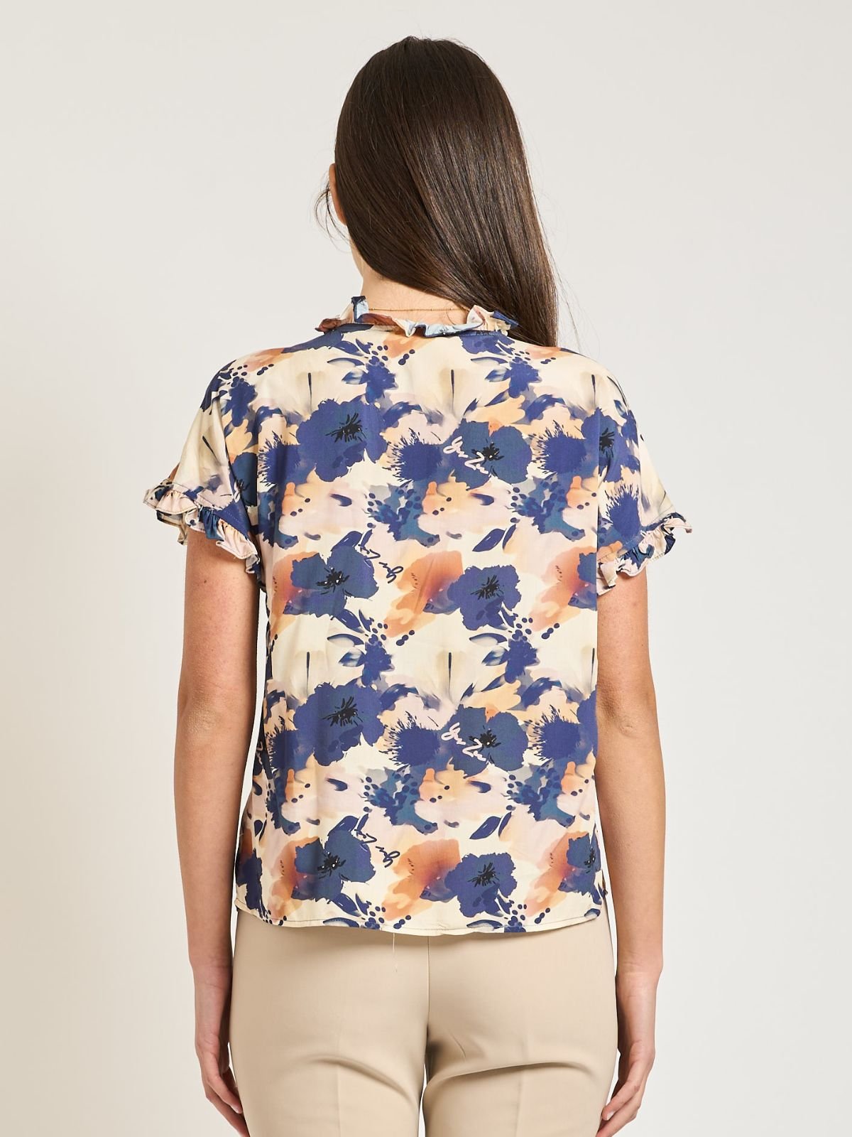 Casacca Scollo A V In Viscosa Stampata Donna - Yes Zee - World Fashion