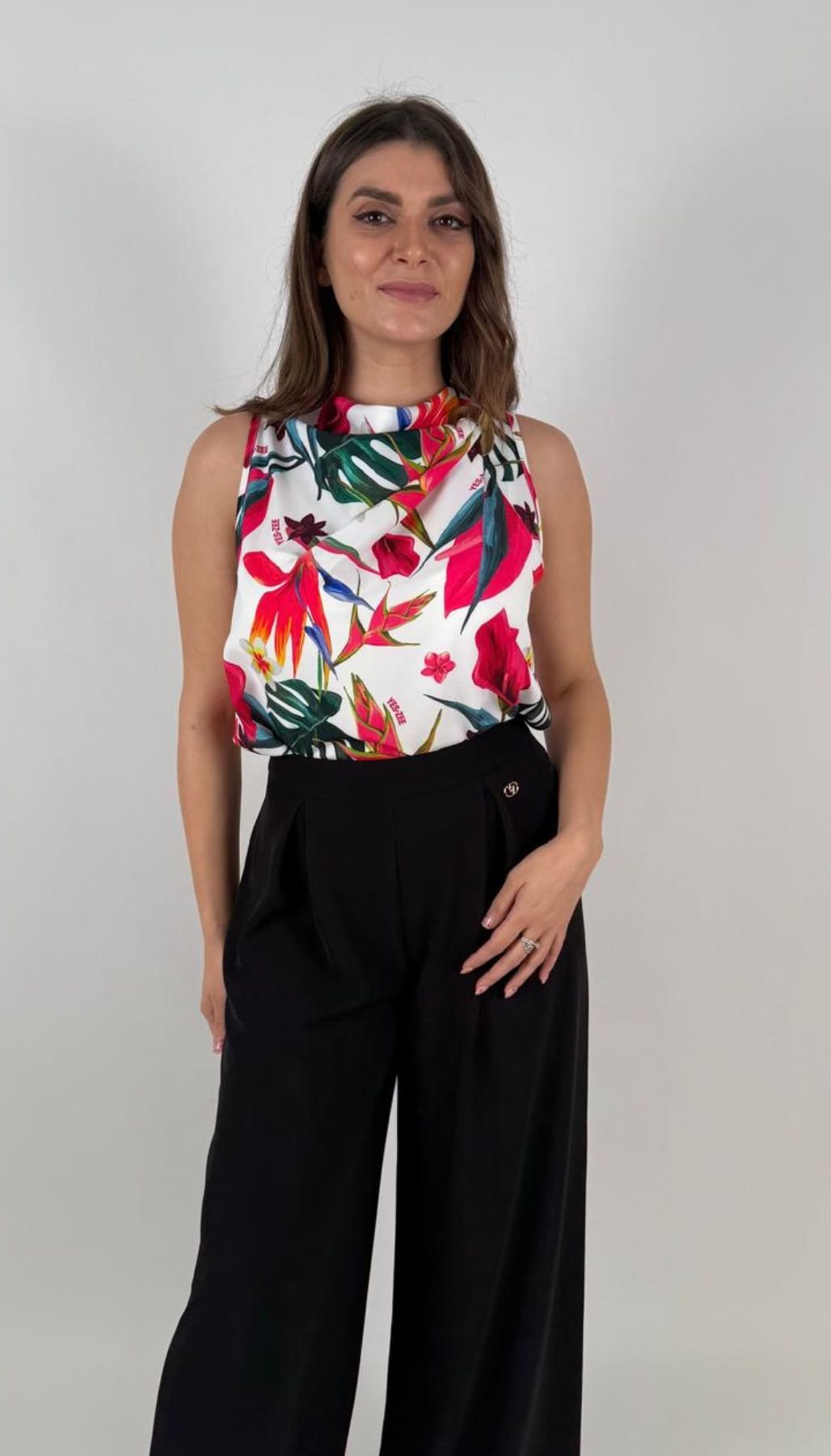 Casacca Smanicata In Tessuto Stampato Donna - Yes Zee - World Fashion