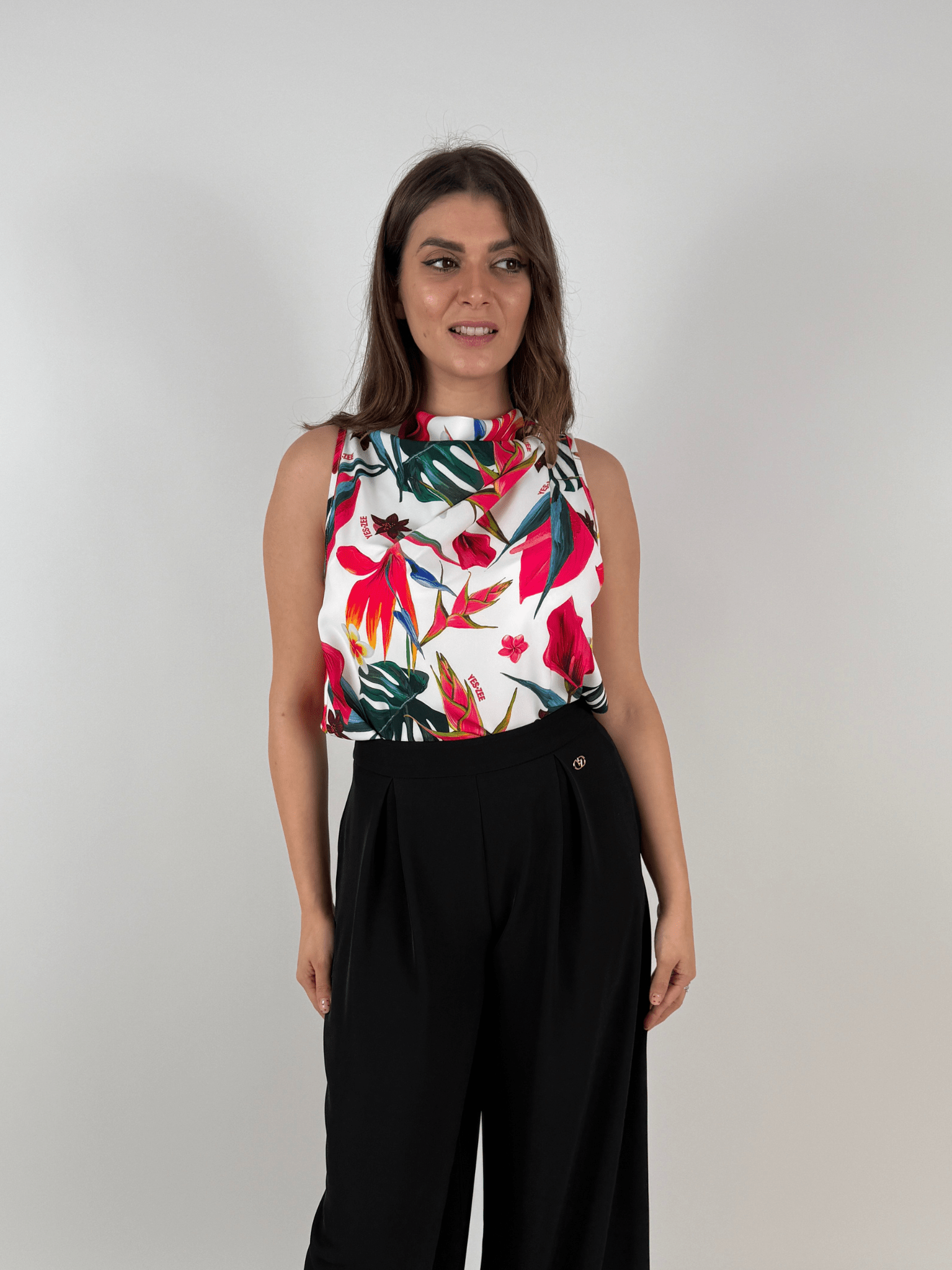 Casacca Smanicata In Tessuto Stampato Donna - Yes Zee - World Fashion