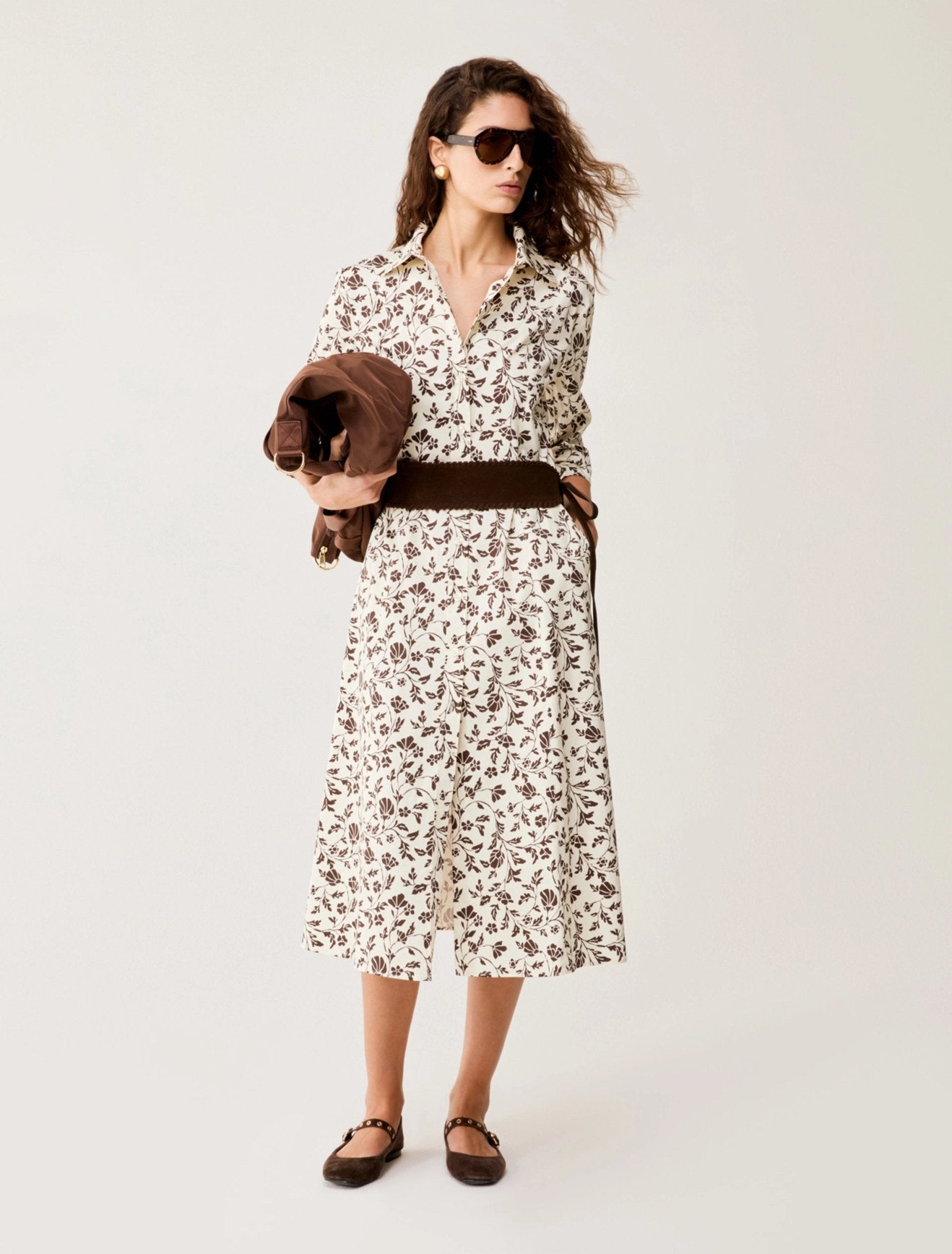 Chemisier Midi In Raso Di Cotone Donna - PennyBlack - World Fashion