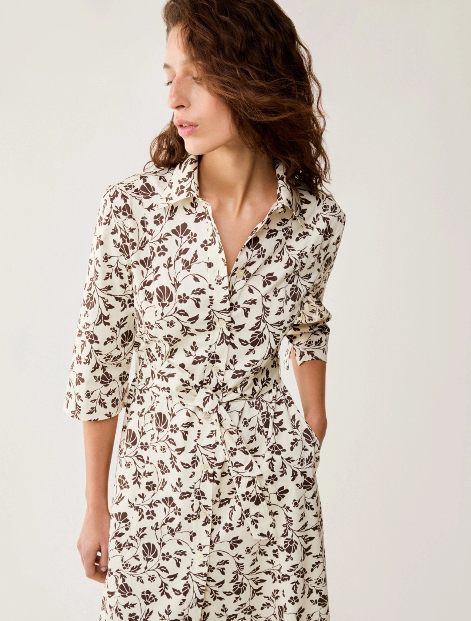 Chemisier Midi In Raso Di Cotone Donna - PennyBlack - World Fashion