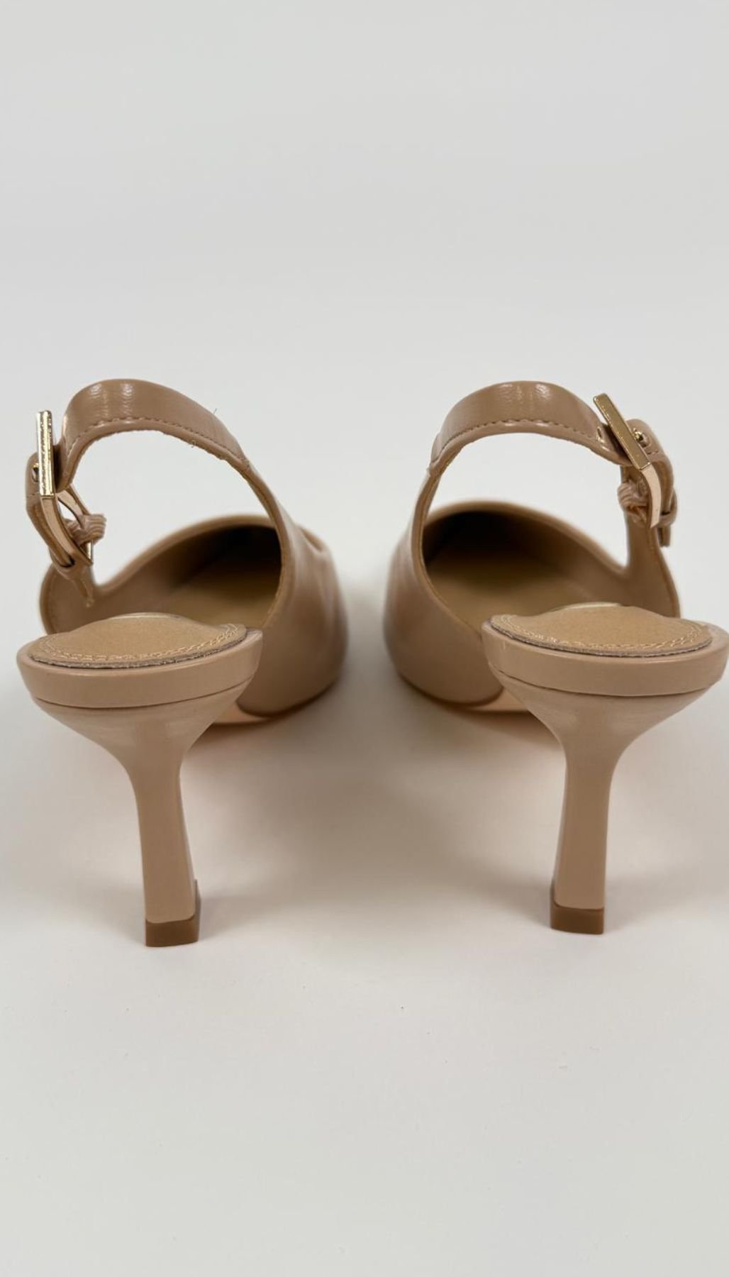 Decollete' slingback in ecopelle Altezza tacco 5 cm Donna - Gold&Gold - World Fashion