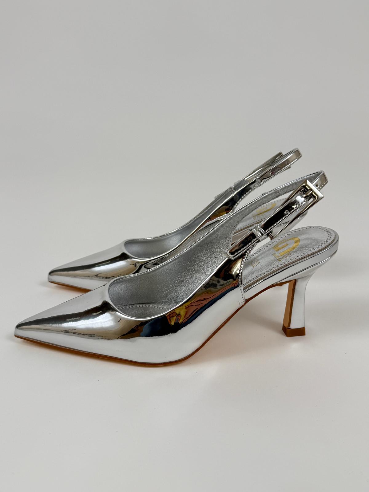 Decollete' slingback in ecopelle Altezza tacco 5 cm Donna - Gold&Gold - World Fashion