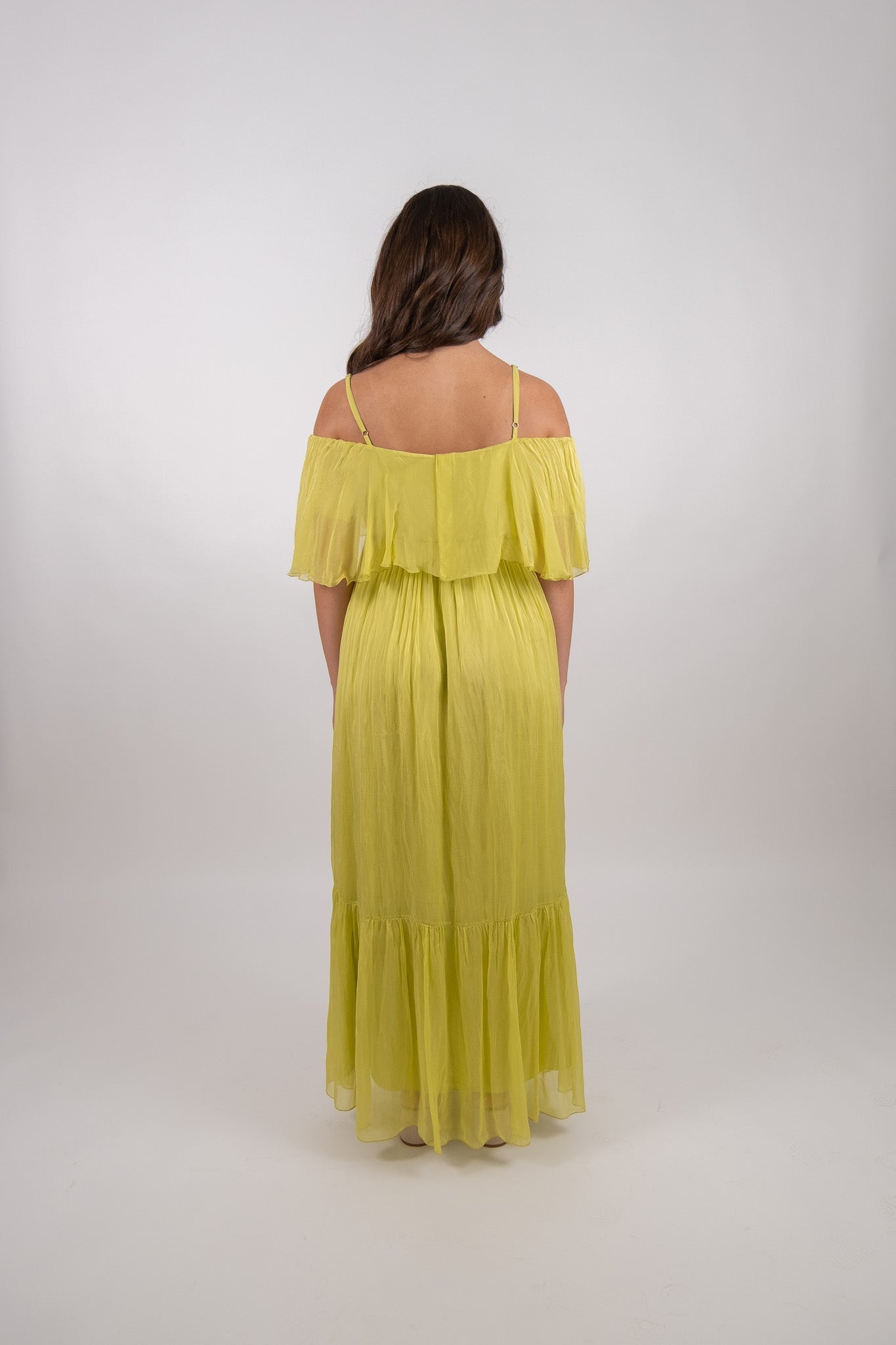 Dixie - Abito lungo con spalline e volant leggeri - Donna - World Fashion