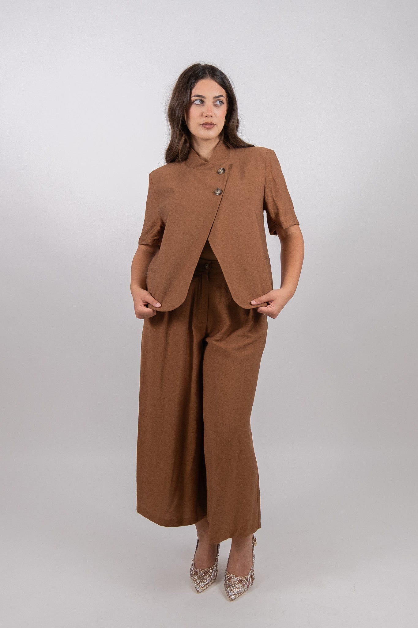 Dixie - Blazer corto doppio petto manica corta - Donna - World Fashion