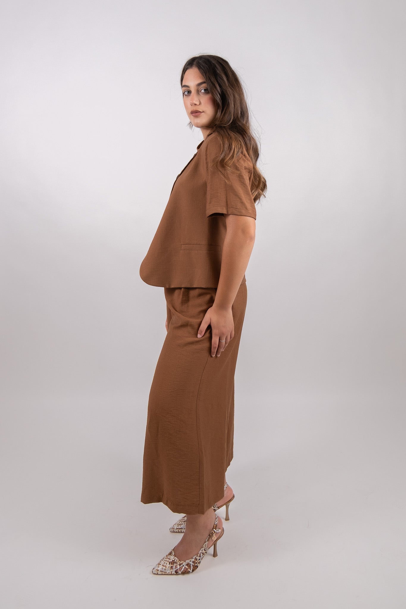 Dixie - Pantaloni palazzo cropped con pinces e tasche - Donna - World Fashion