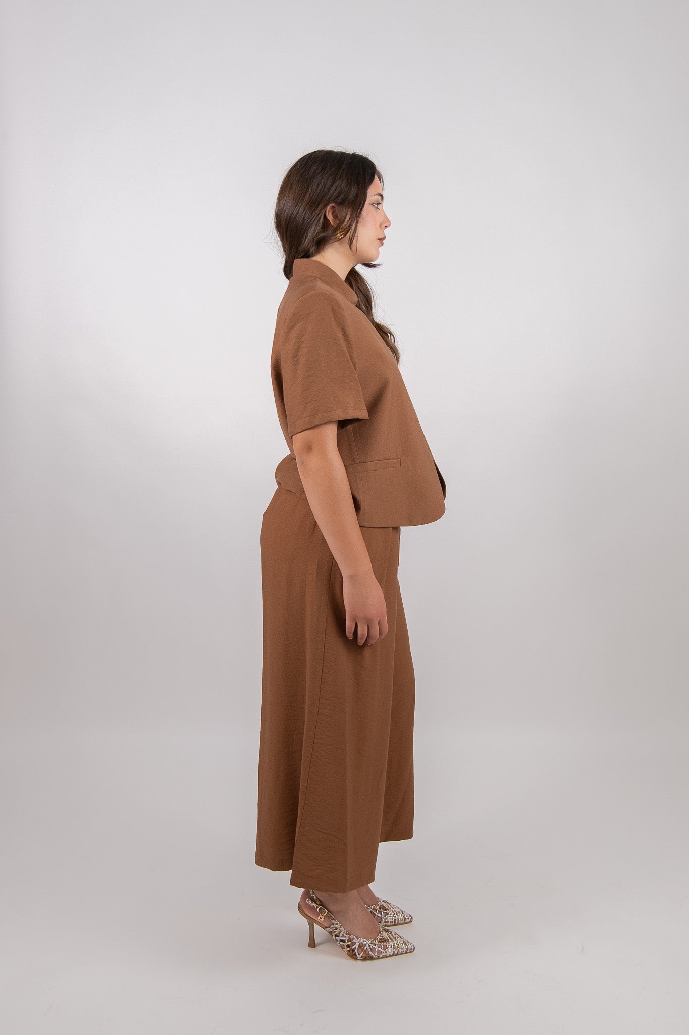 Dixie - Pantaloni palazzo cropped con pinces e tasche - Donna - World Fashion