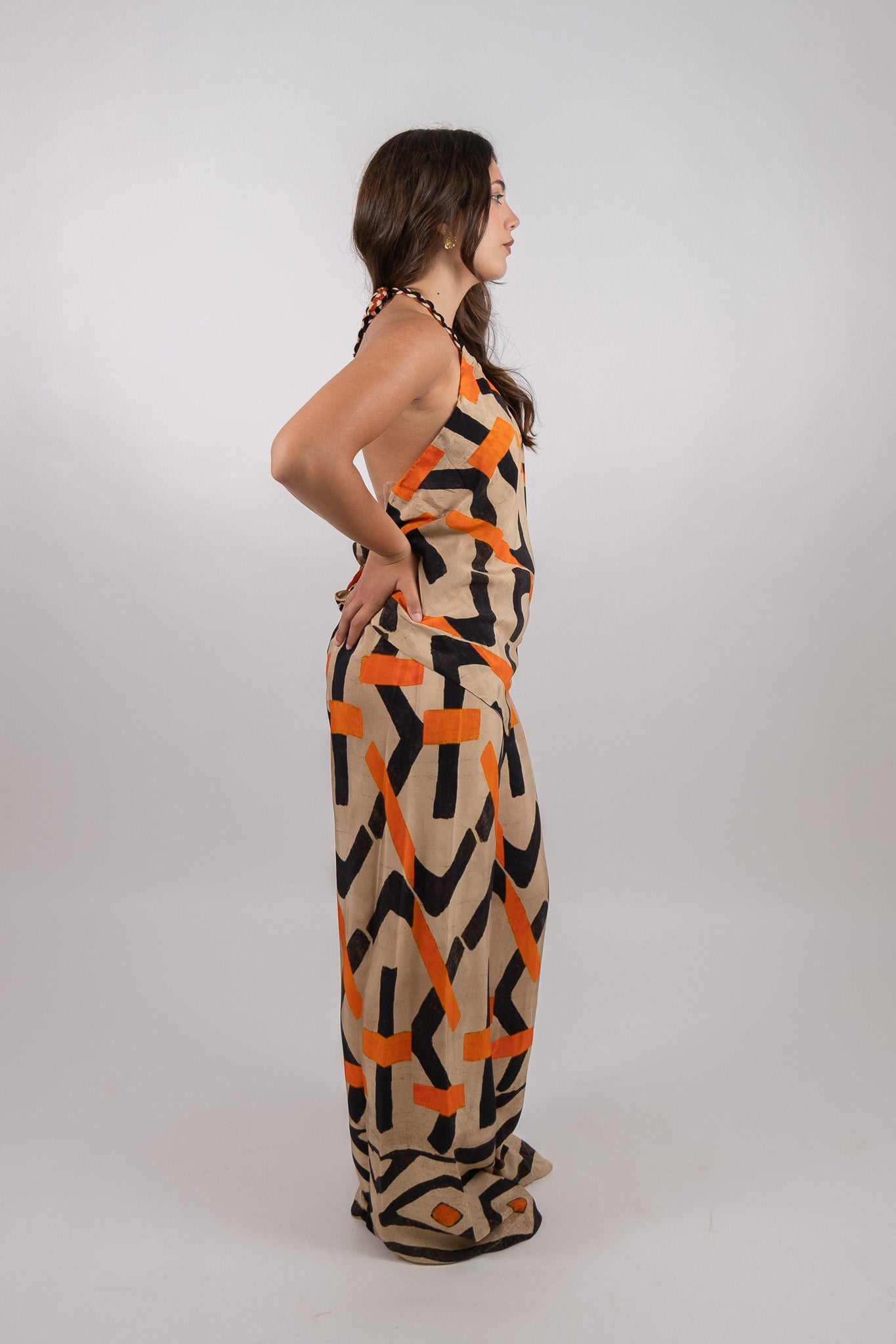 Dixie - Pantaloni palazzo fantasia geometrica vita alta - Donna - World Fashion