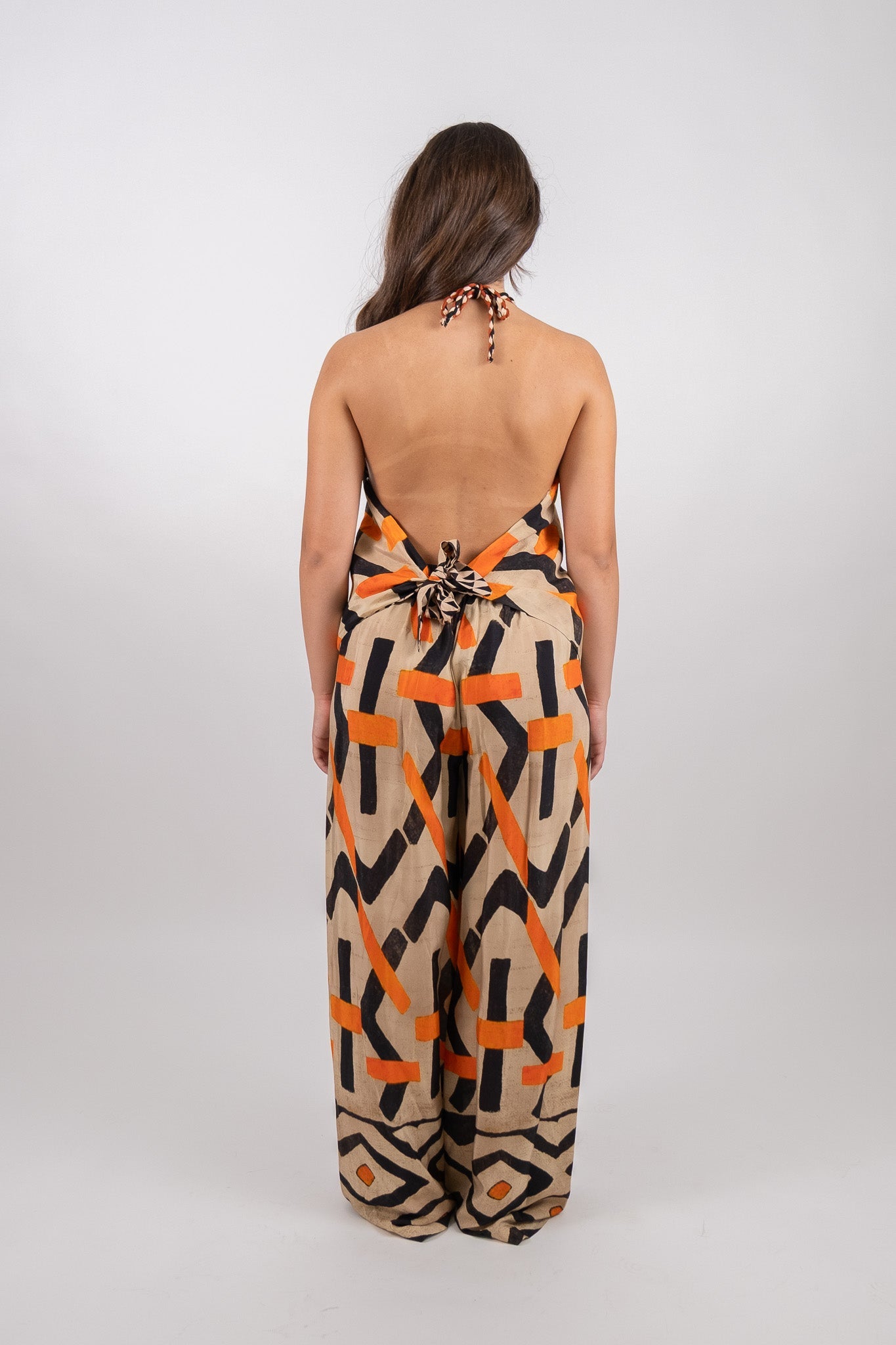 Dixie - Top halter con stampa grafica geometrica - Donna - World Fashion