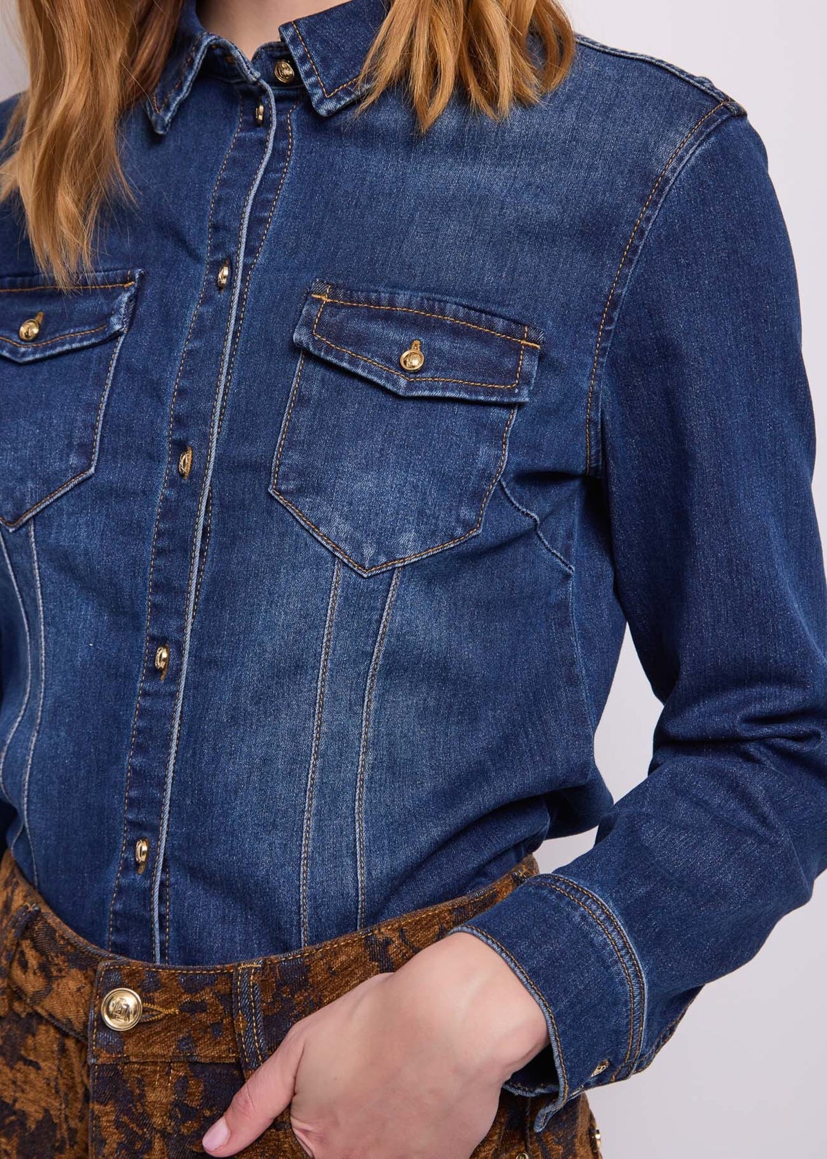 Gaudì - Camicia in denim elasticizzato - Donna