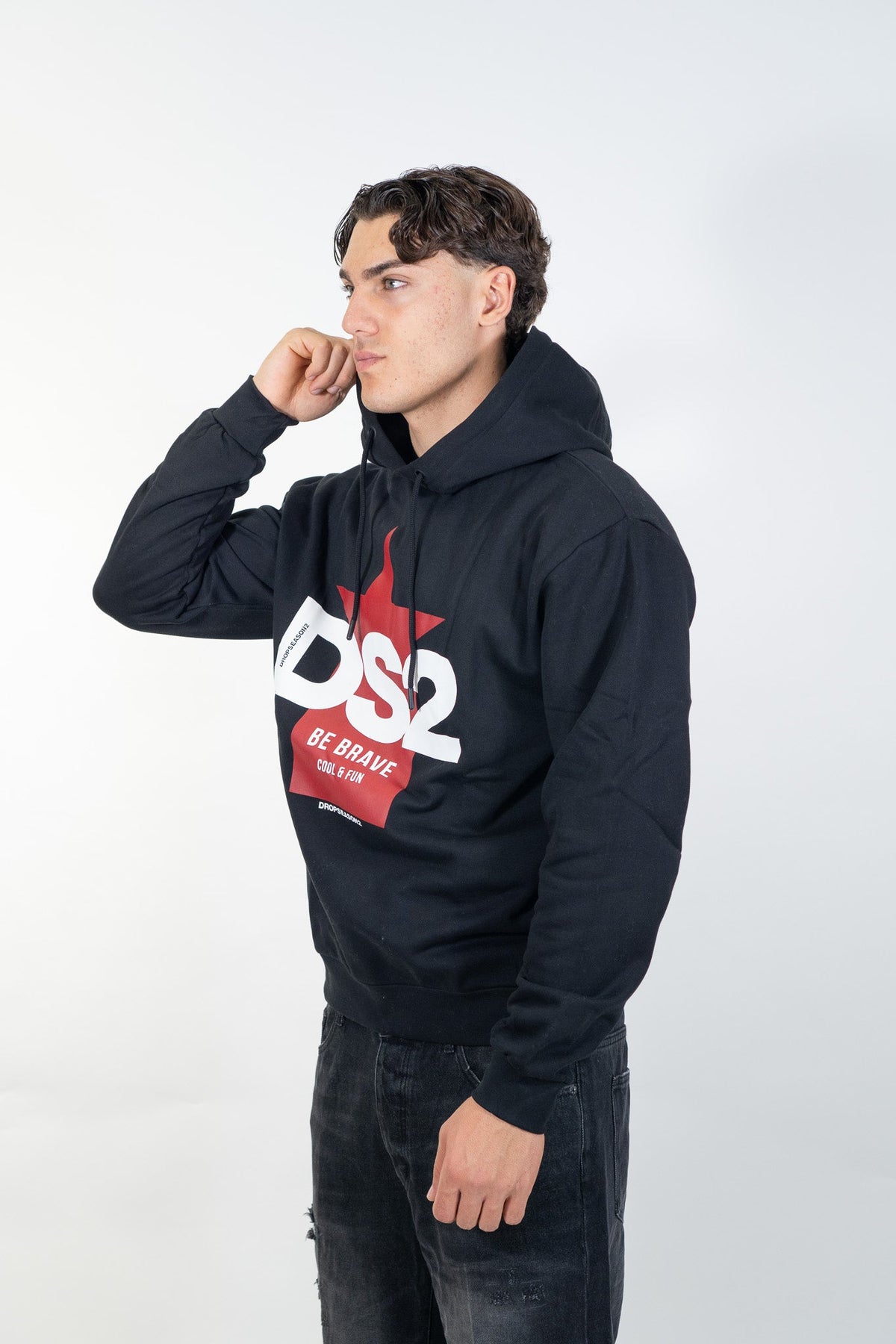 Ds2 - Felpa con cappuccio e logo - Uomo - World Fashion