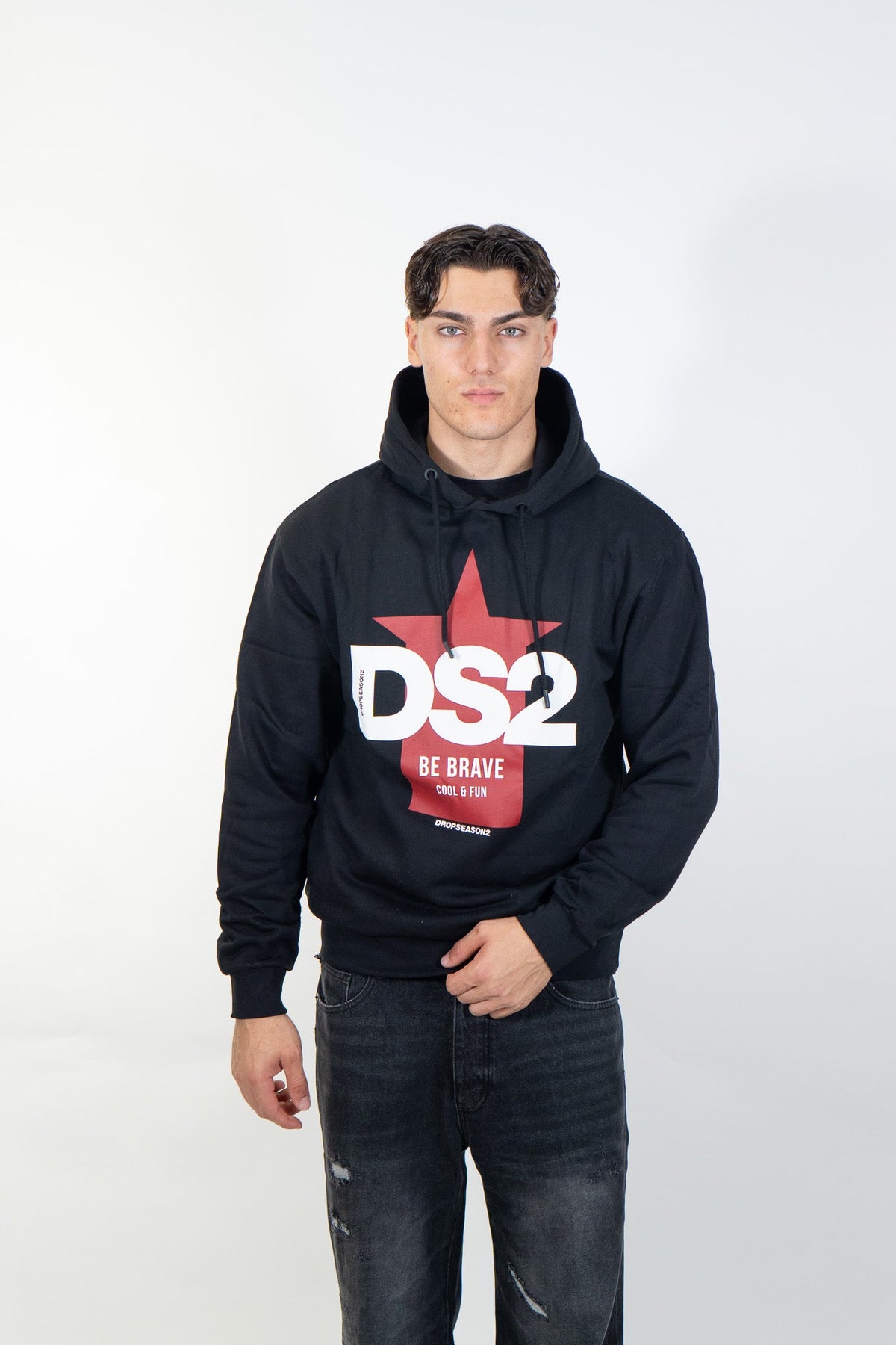 Ds2 - Felpa con cappuccio e logo - Uomo - World Fashion