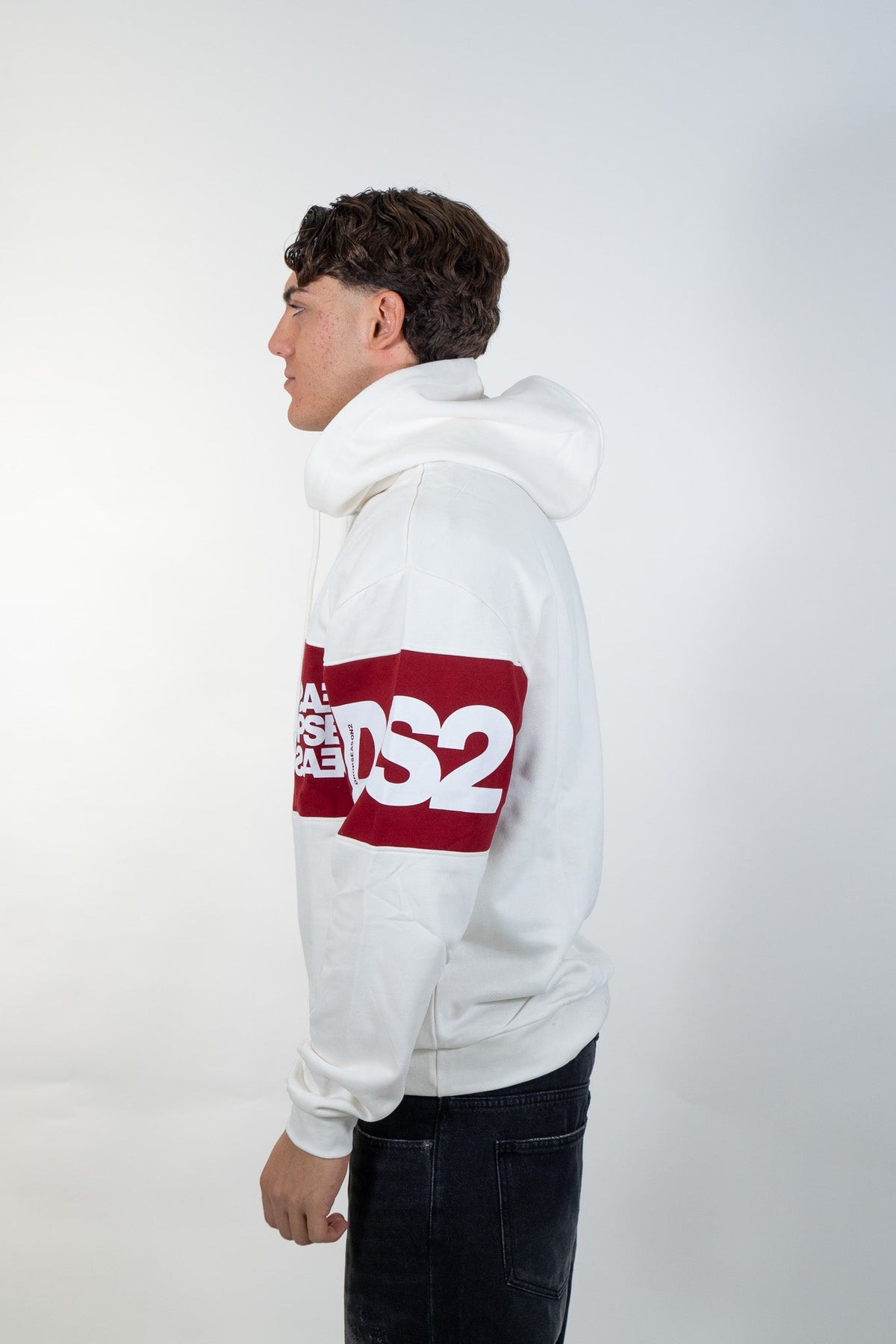 Ds2 - Felpa con cappuccio e maxi logo - Uomo - World Fashion
