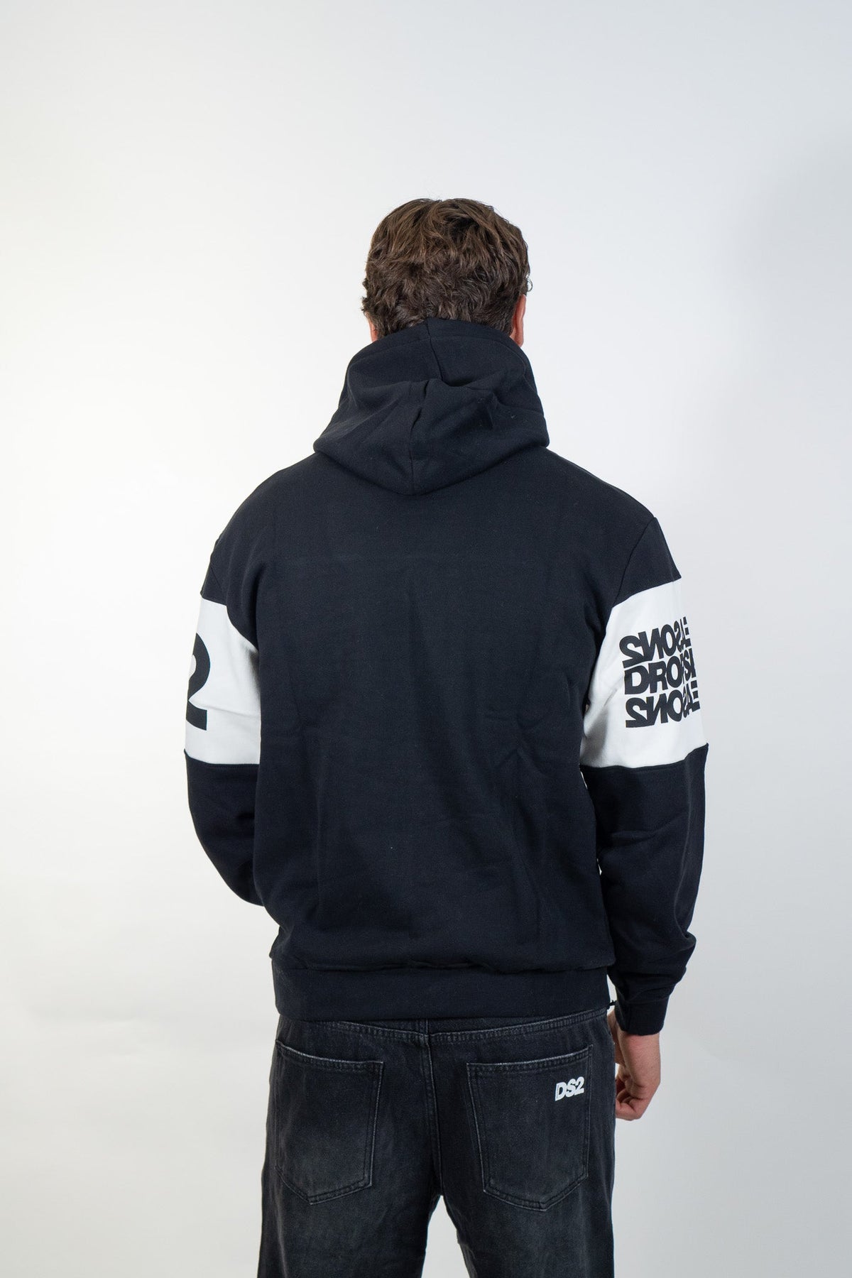 Ds2 - Felpa con cappuccio e maxi logo - Uomo - World Fashion