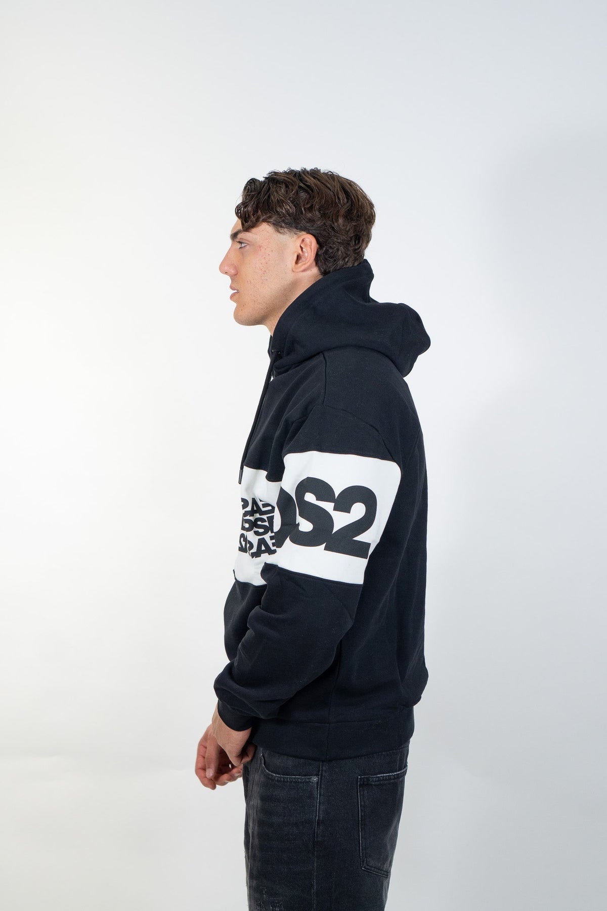 Ds2 - Felpa con cappuccio e maxi logo - Uomo - World Fashion