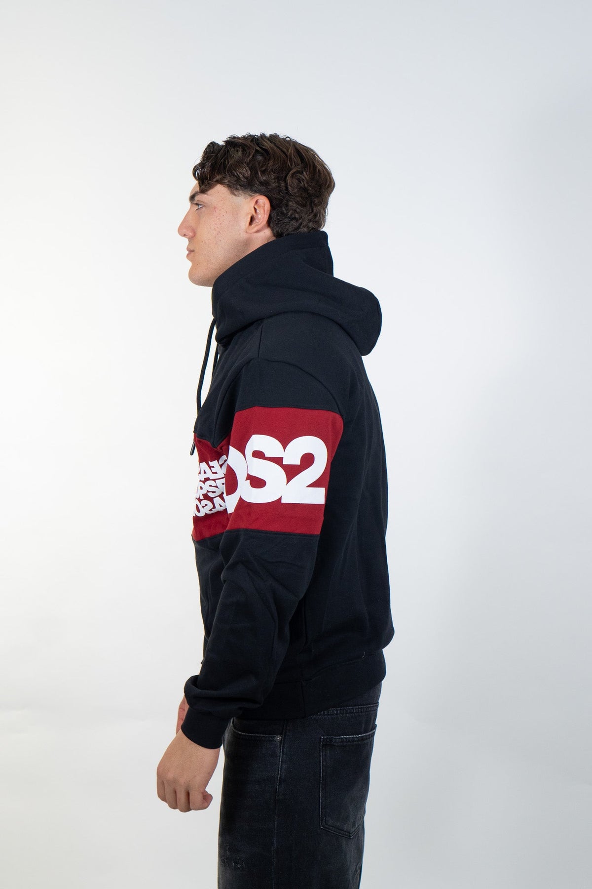 Ds2 - Felpa con cappuccio e maxi logo - Uomo - World Fashion