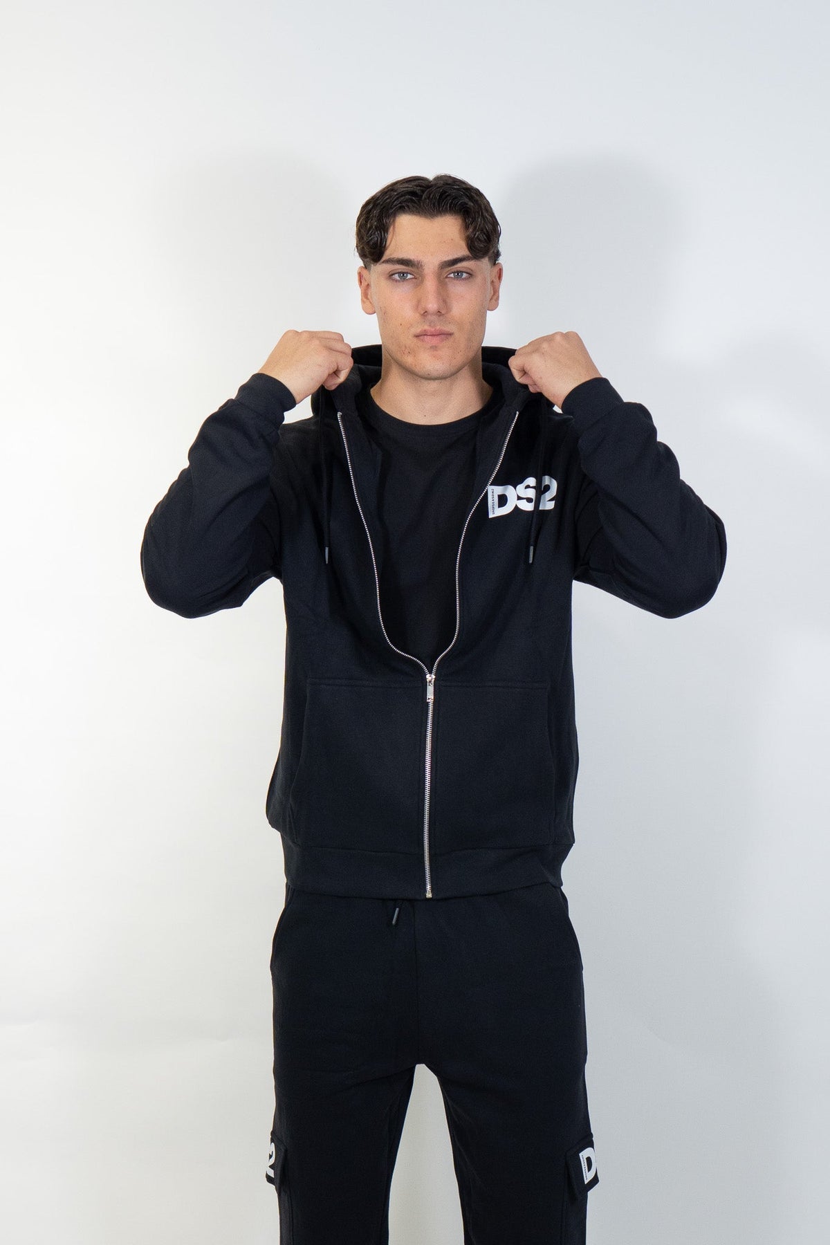 Ds2 - Felpa con zip e cappuccio - Uomo - World Fashion