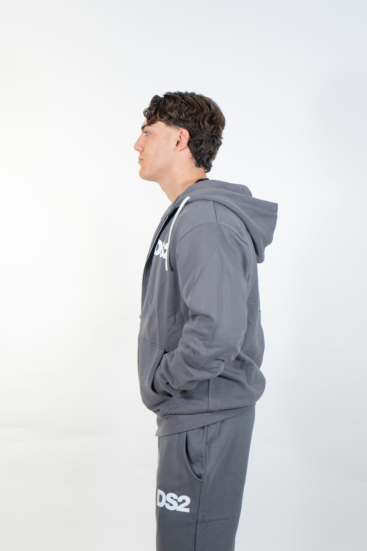 Ds2 - Felpa con zip e cappuccio - Uomo - World Fashion