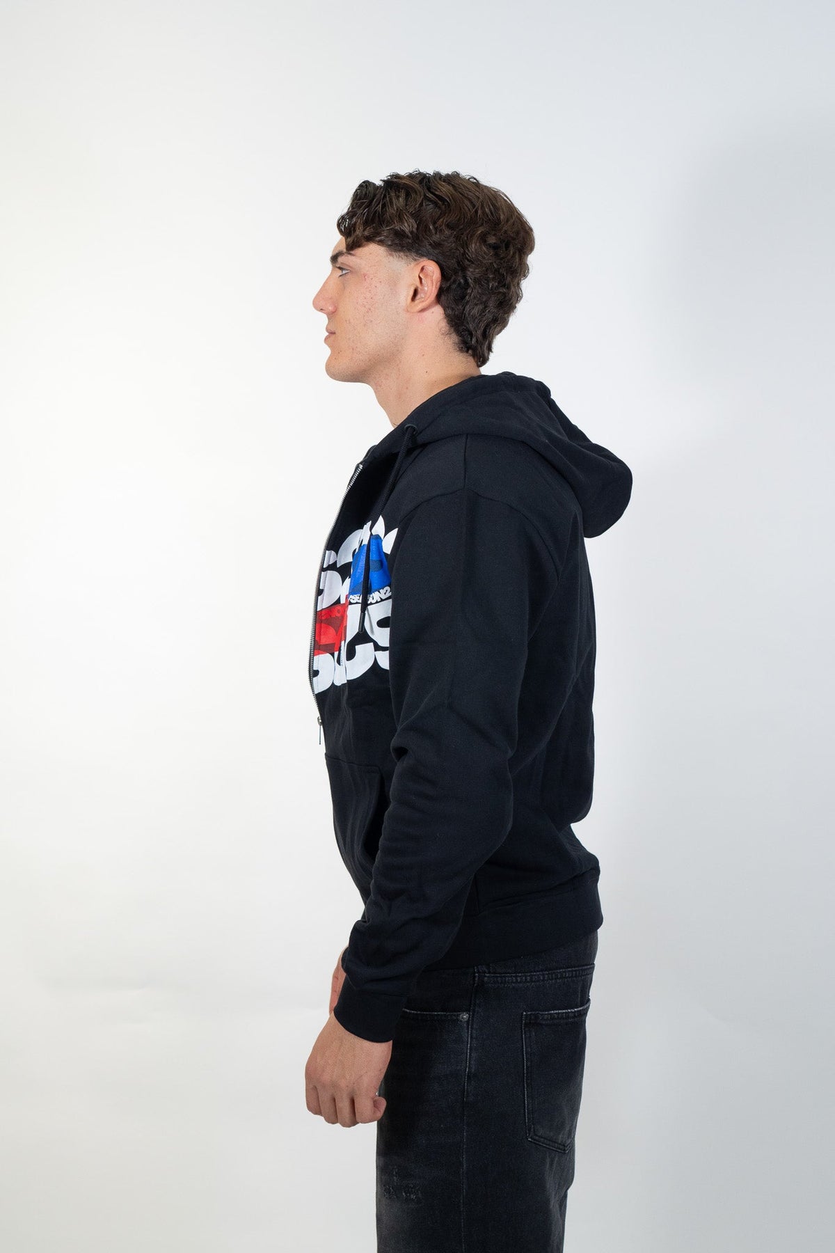 Ds2 - Felpa con zip e logo multicolor - Uomo - World Fashion