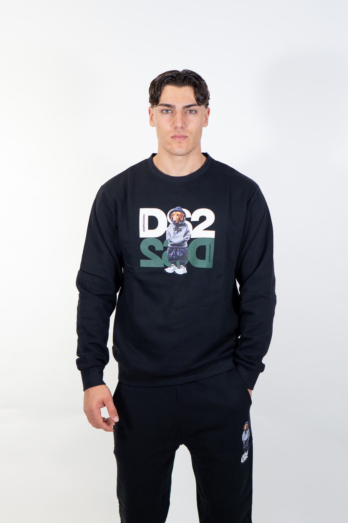 Ds2 - Felpa girocollo con stampa - Uomo - World Fashion