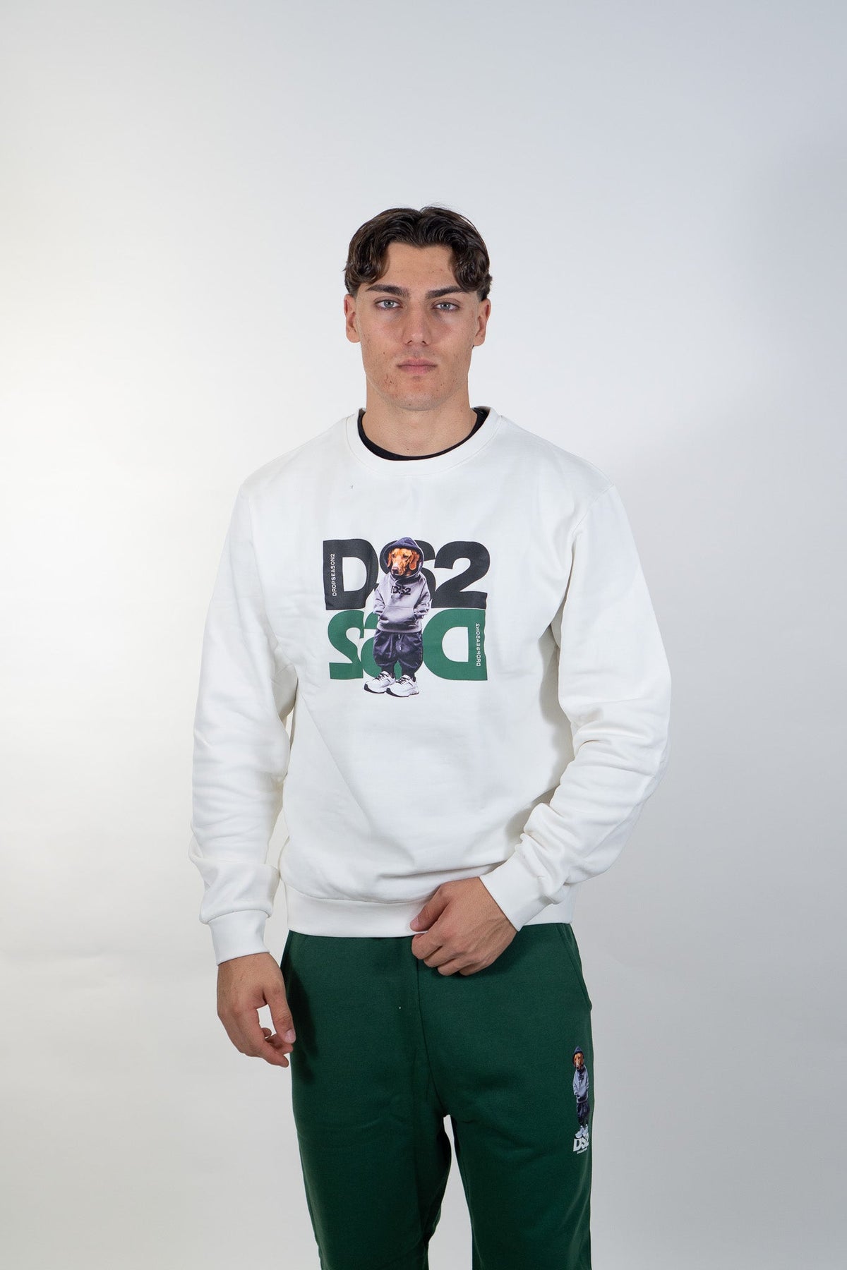 Ds2 - Felpa girocollo con stampa - Uomo - World Fashion