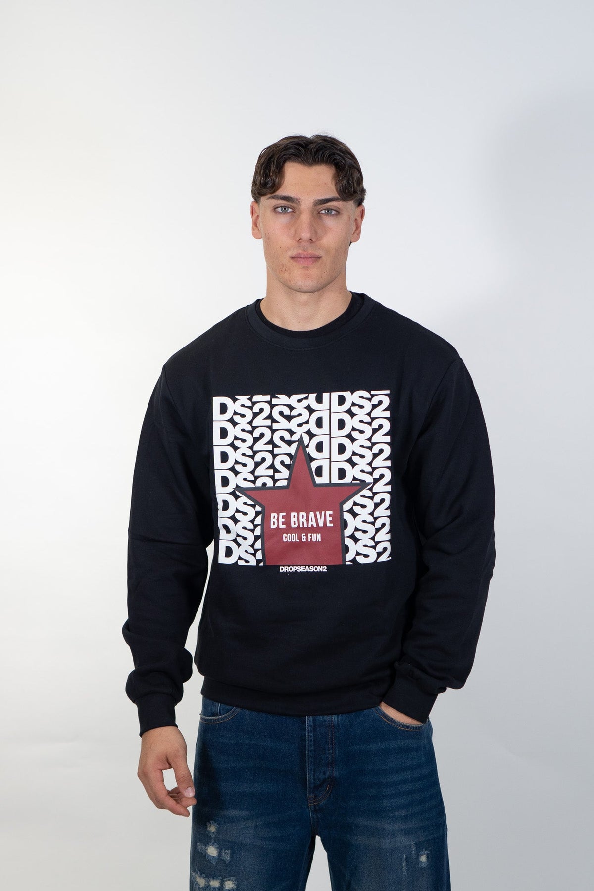 Ds2 - Felpa Girocollo maxi logo - Uomo - World Fashion