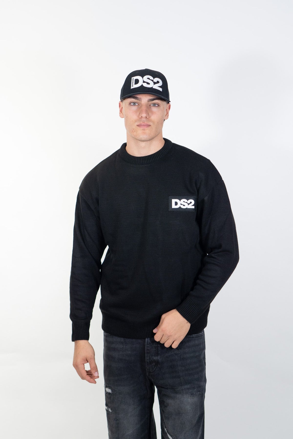 Ds2 - Maglione girocollo con logo - Uomo - World Fashion