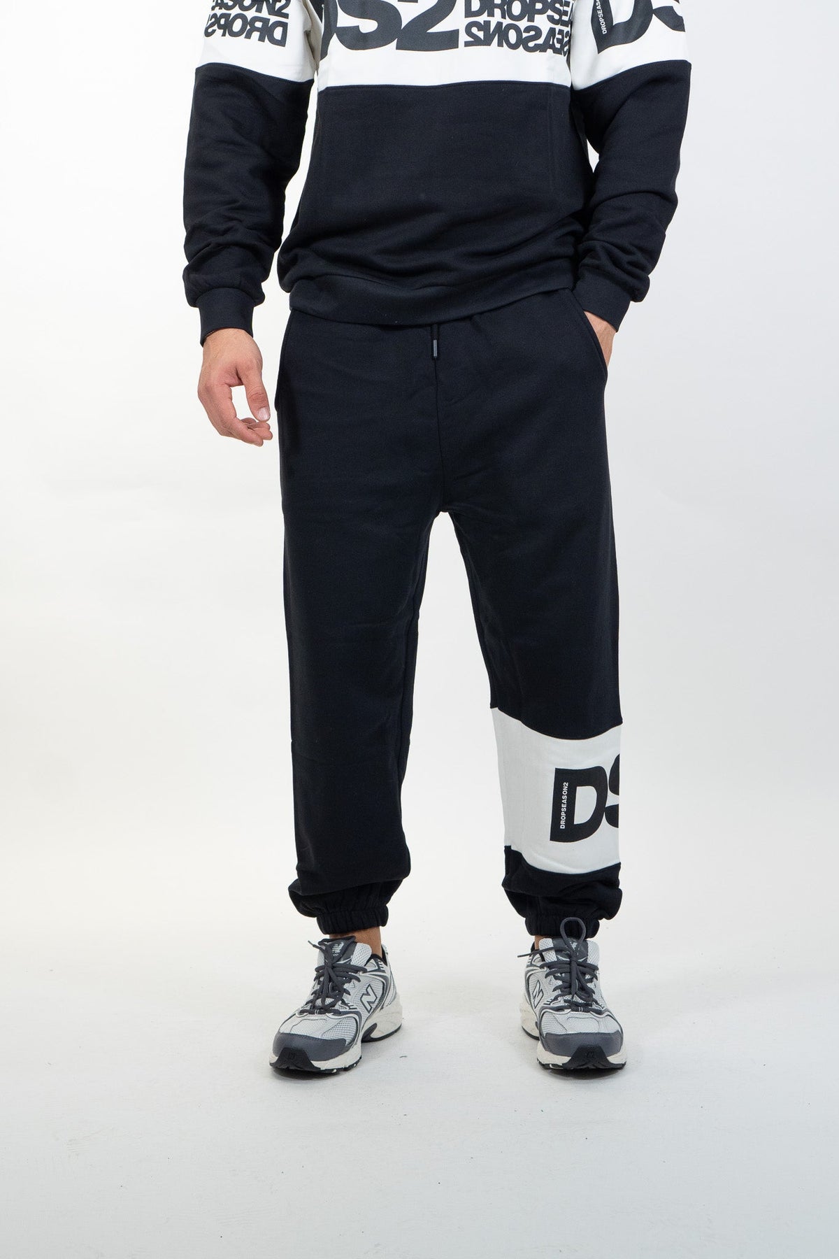 Ds2 - Pantalone tuta con fascia logo - Uomo - World Fashion