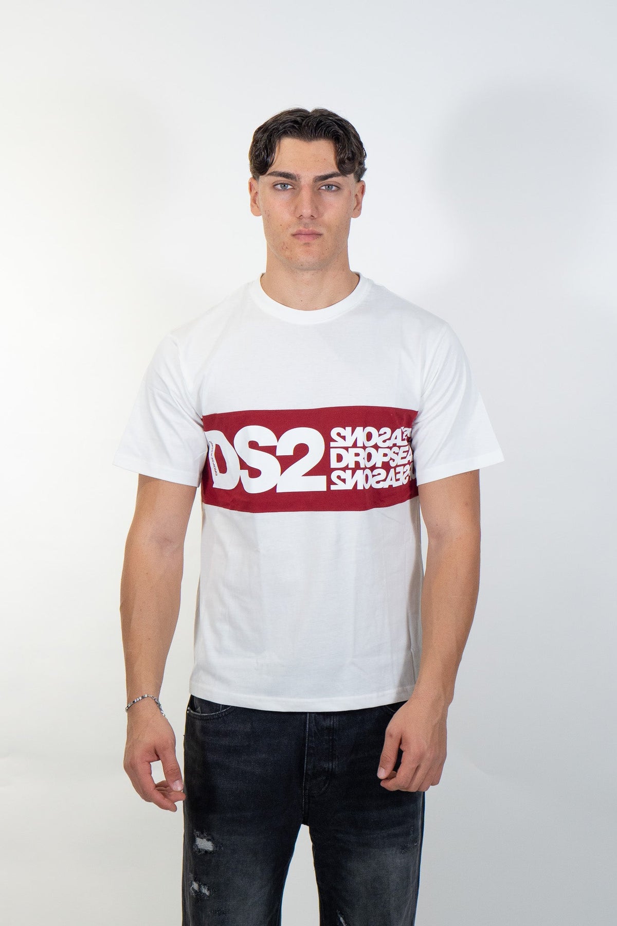 Ds2 - T-shirt con fascia logo - Uomo - World Fashion