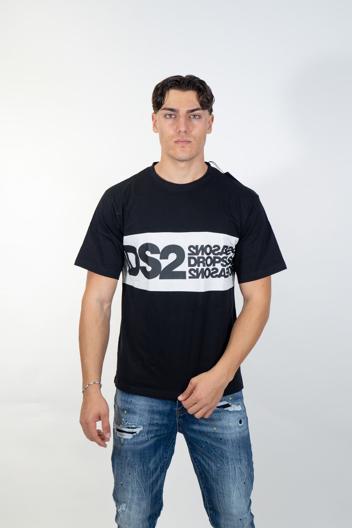 Ds2 - T-shirt con fascia logo - Uomo - World Fashion