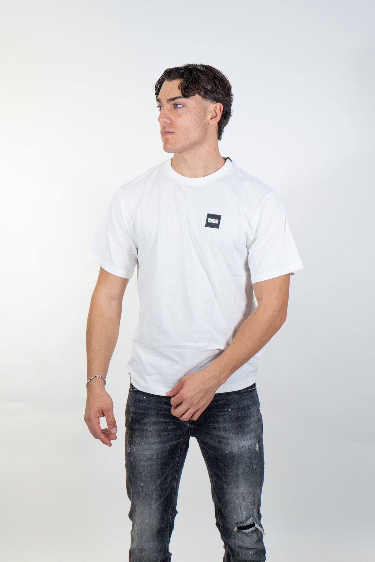 Ds2 - T-shirt girocollo con logo gommato - Uomo - World Fashion